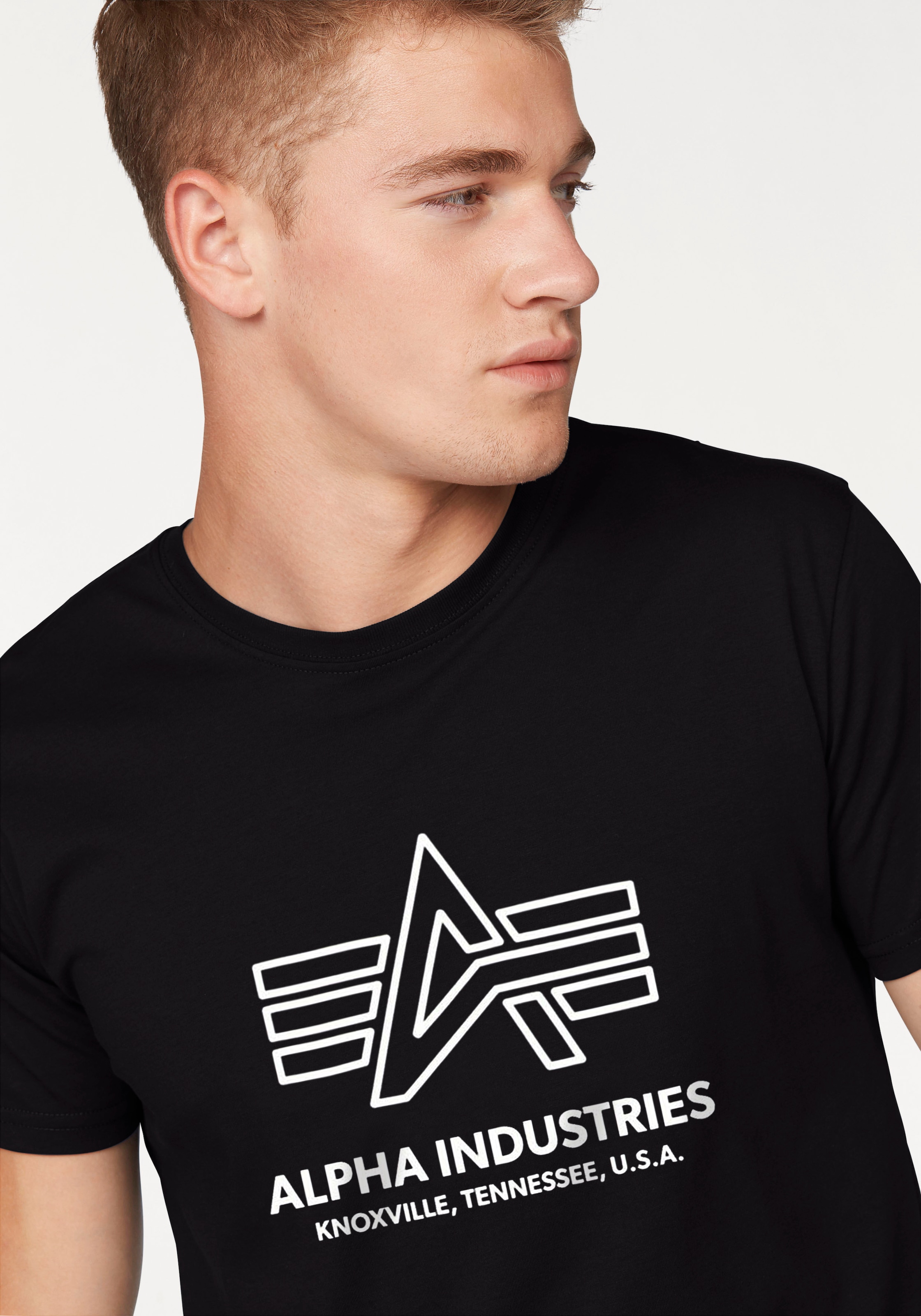 Alpha Industries Rundhalsshirt »Logo Print T«