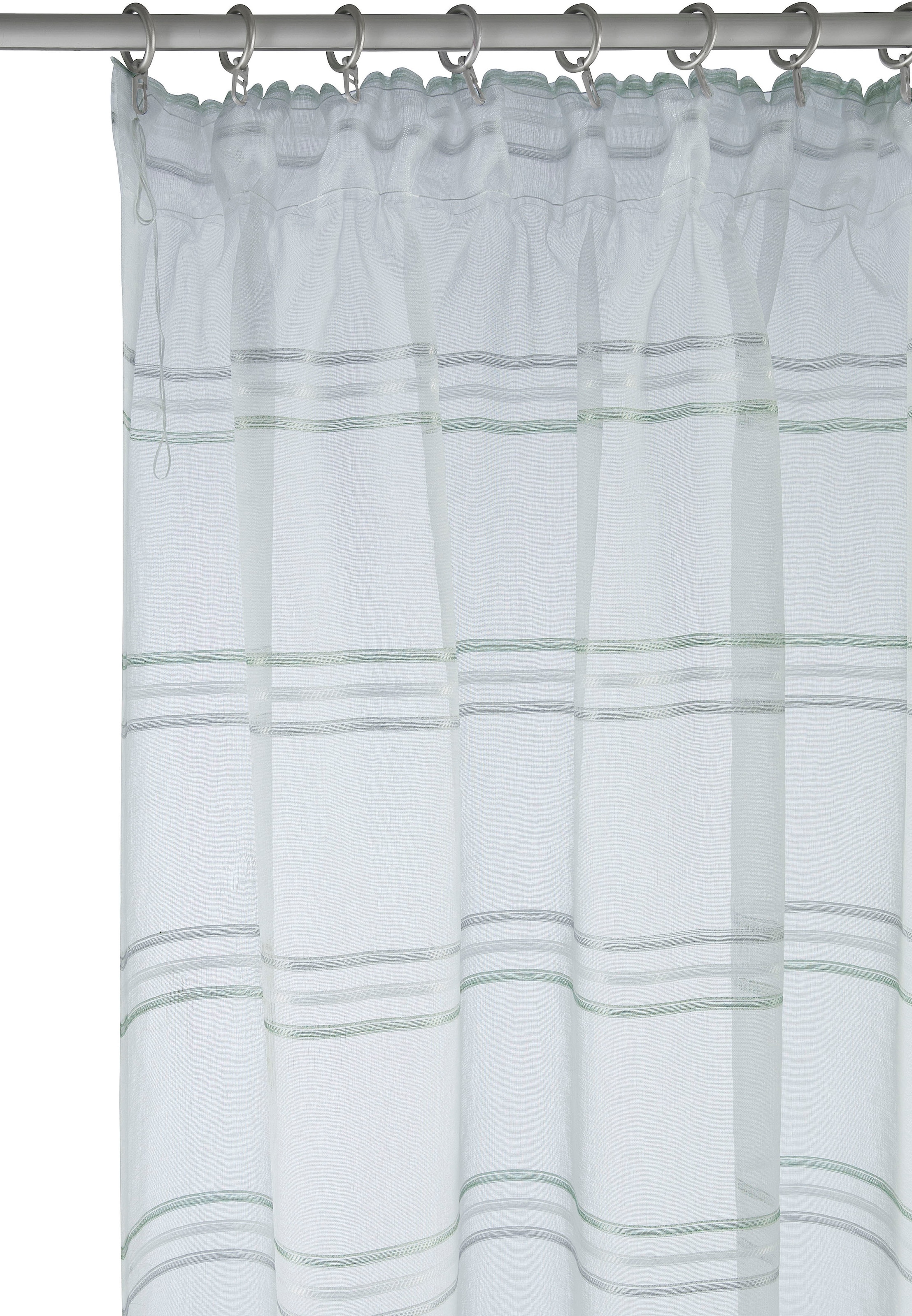 OTTO home Gardine »Sirii« Multifunktionsband 1 Stk. tlg. Halbtransparent, angenehme Haptik, mit Querstreifen, modern