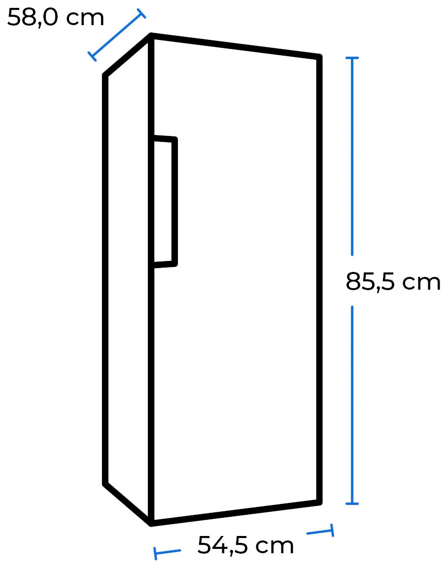 exquisit Gefrierschrank »GS81-040C weiss«, 85,5 cm hoch, 54,5 cm breit, energiesparend in Energieefizienz C, 87 Liter Nutzinhalt, 4 Sterne