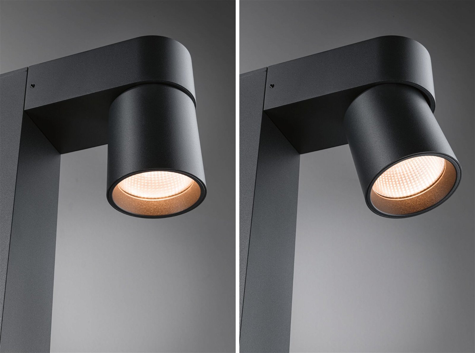 Paulmann LED Pollerleuchte »Kimu IP44 822mm 3000K 2x8W 750lm 230V 70° Anthrazit Aluminium«, 2 flammig
