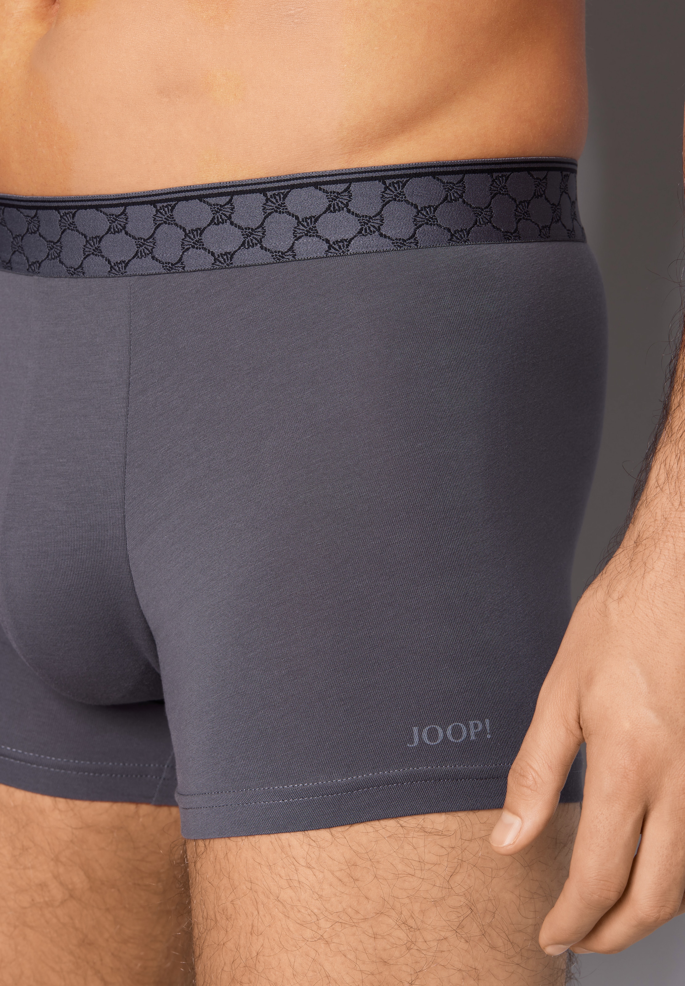 JOOP! Boxershorts »Everyday« 3er Pack,  ohne Eingriff, Cornflower-Logobund, Baumwollmix