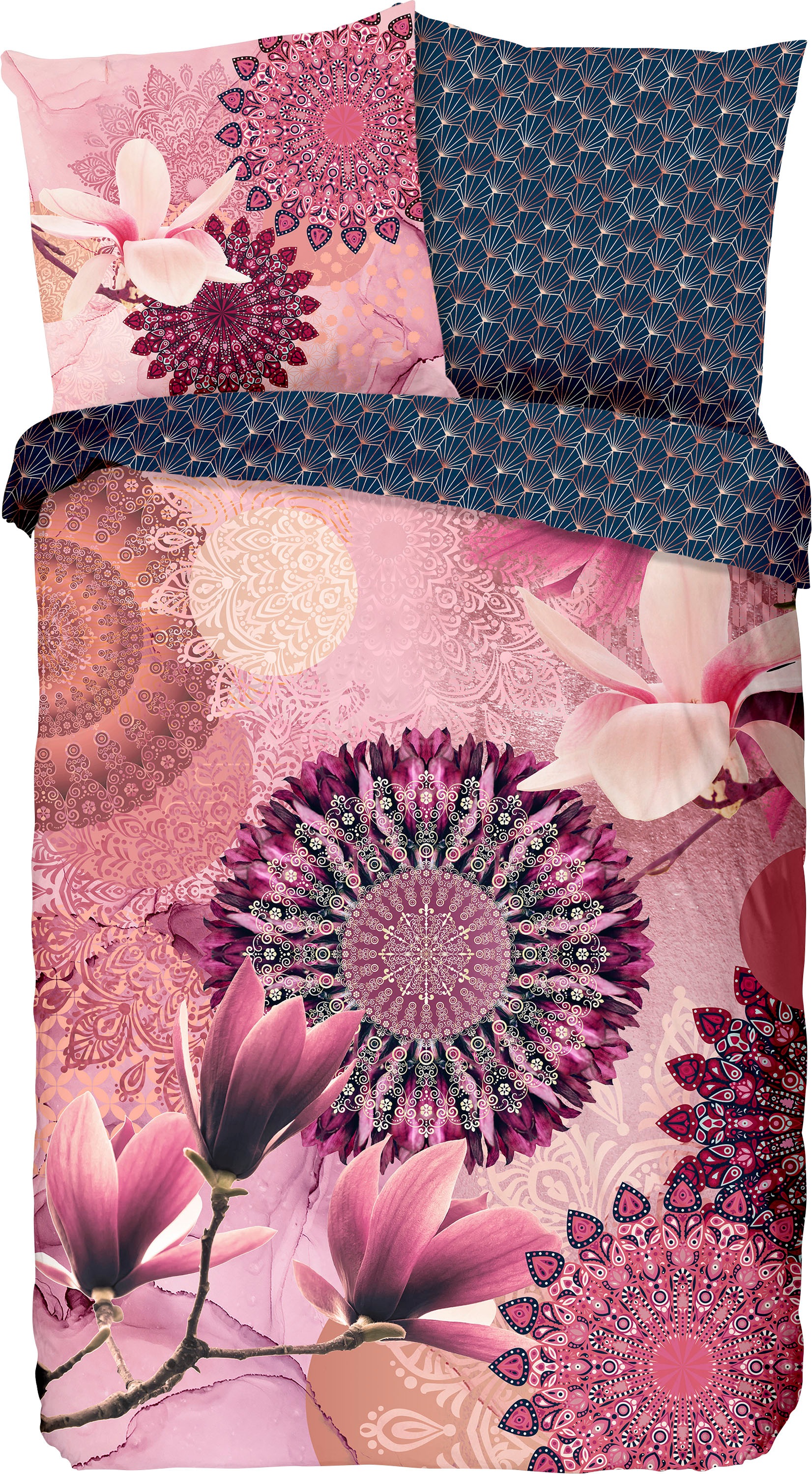 hip Wendebettwäsche »Zinzi«, mit Mandalas und Magnolien