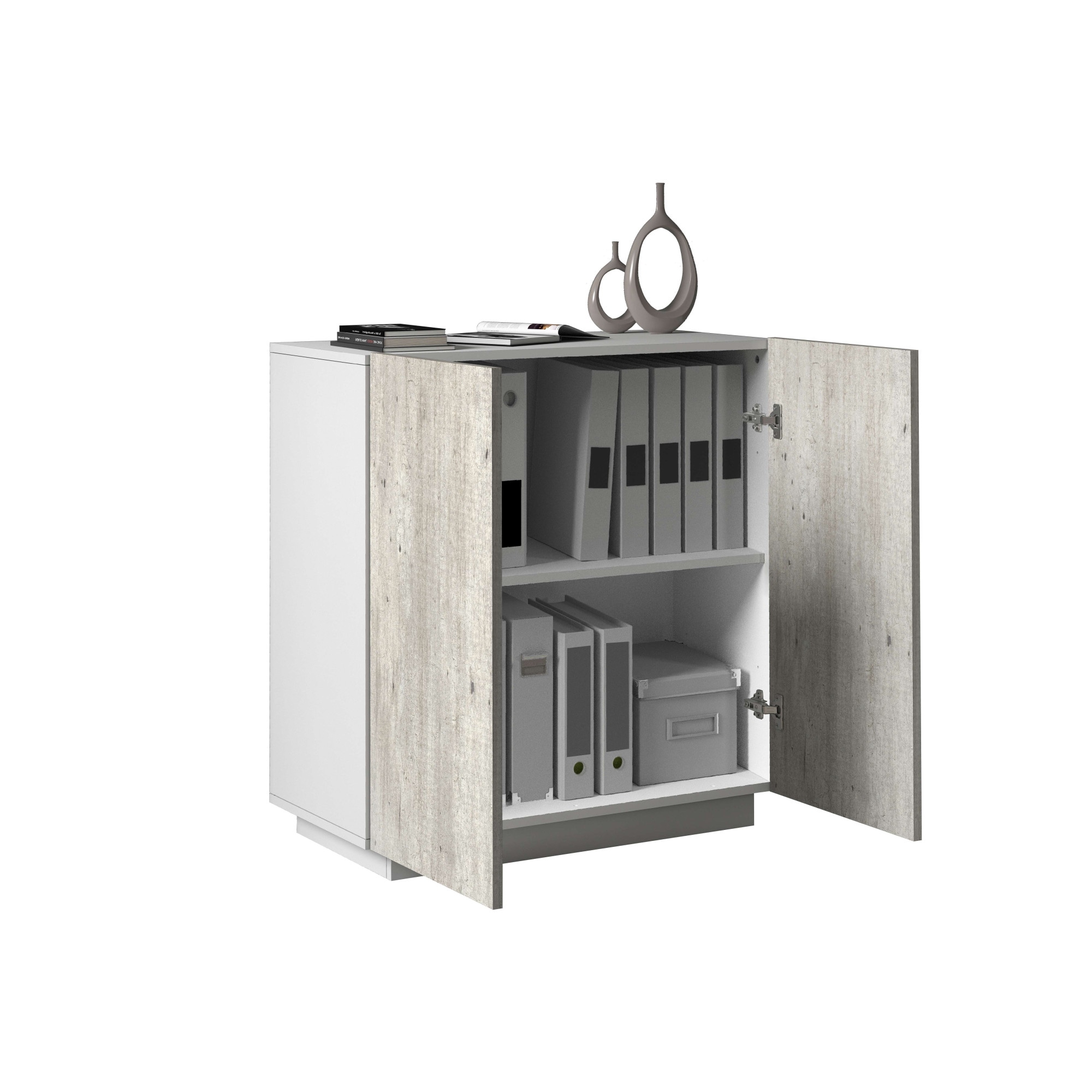 INOSIGN Aktenschrank »Coro, Mehrzweckschrank, Büroschrank mit 2 Türen«, & verstellbare Einlegeböden, Höhe 86 oder 166 cm, Made in Italy