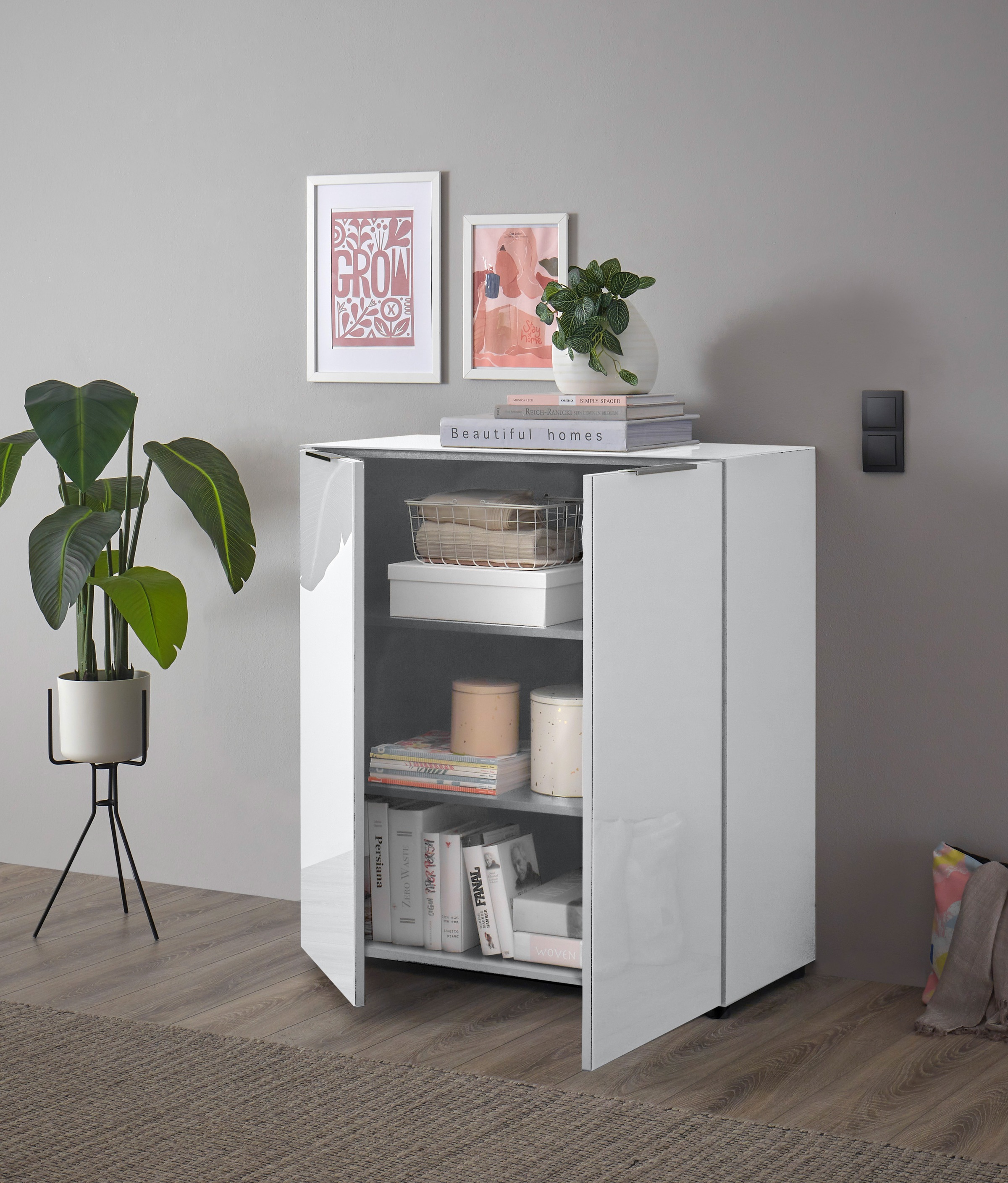 HBZ Kommode »Santorin, BxHxT 90x99x40 cm« 1 Stk. tlg. Breite 90cm, Softclose für Türen, Melaminbeschichtung