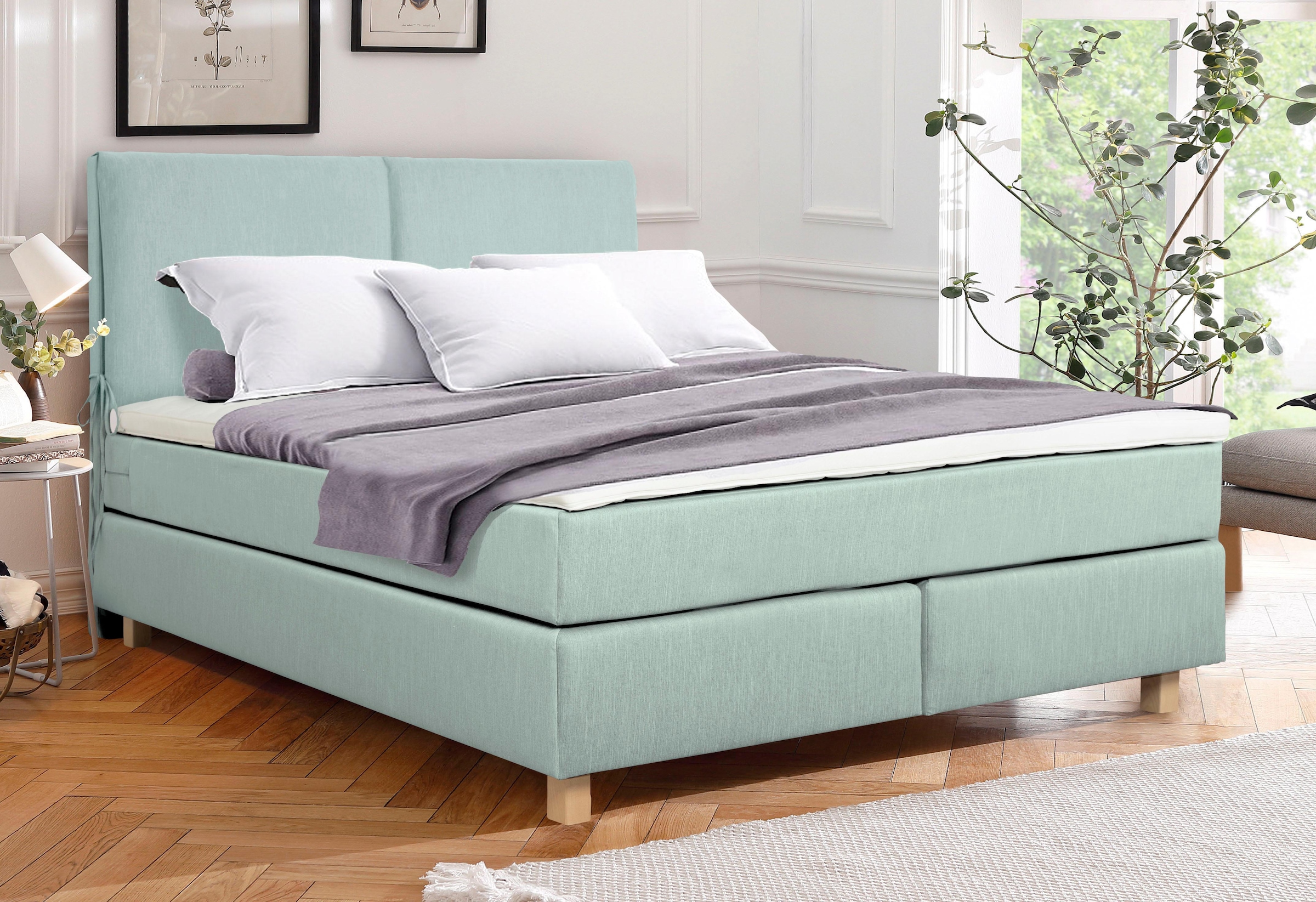 Home affaire Boxspringbett »Nele« inkl. Topper im schlichtem Design