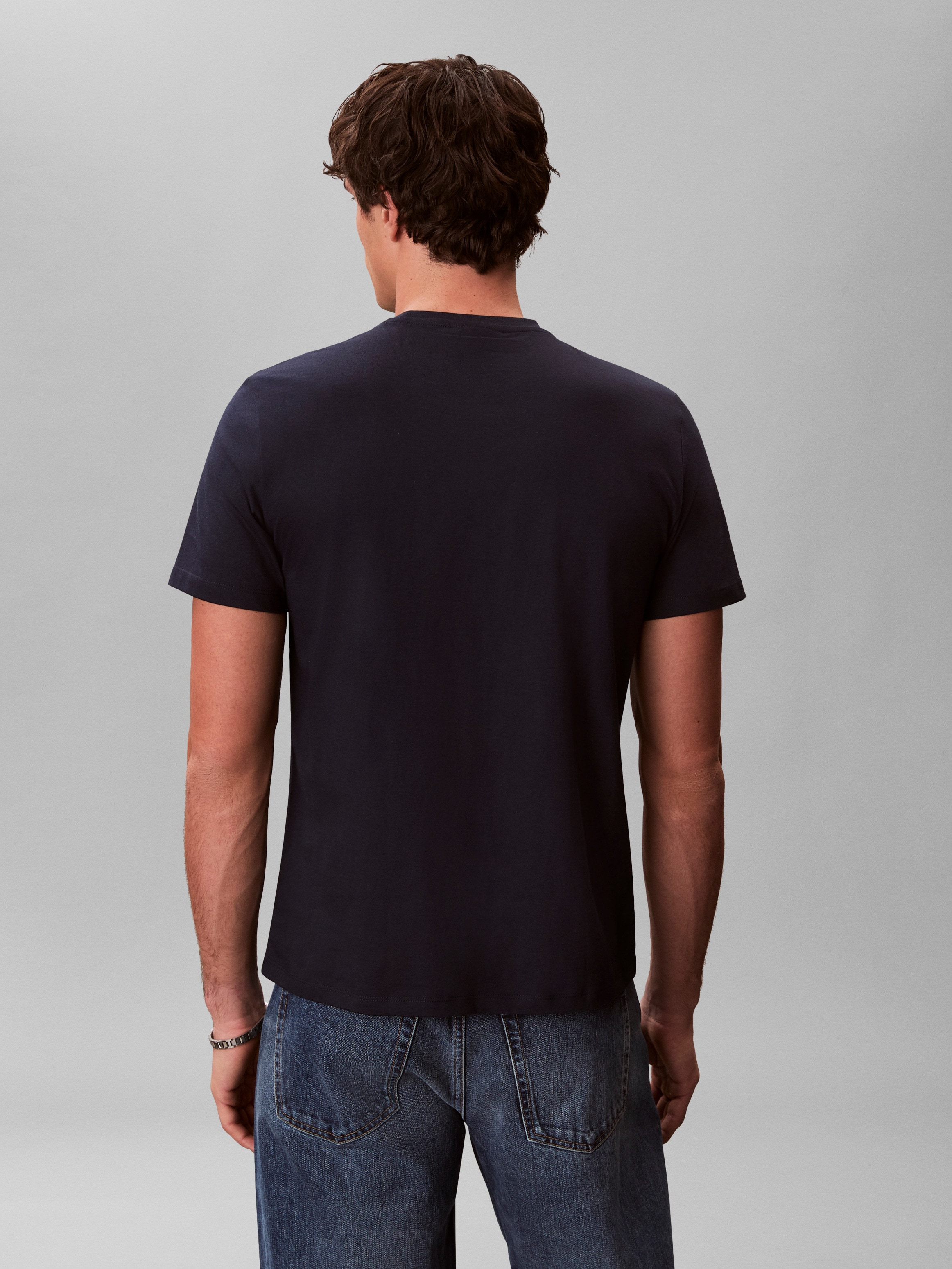 Calvin Klein Jeans T-Shirt »SS CLASSIC MONOGRAM TEE 2PK« 2 Stk. Mit Rundhalsausschnitt, regular fit