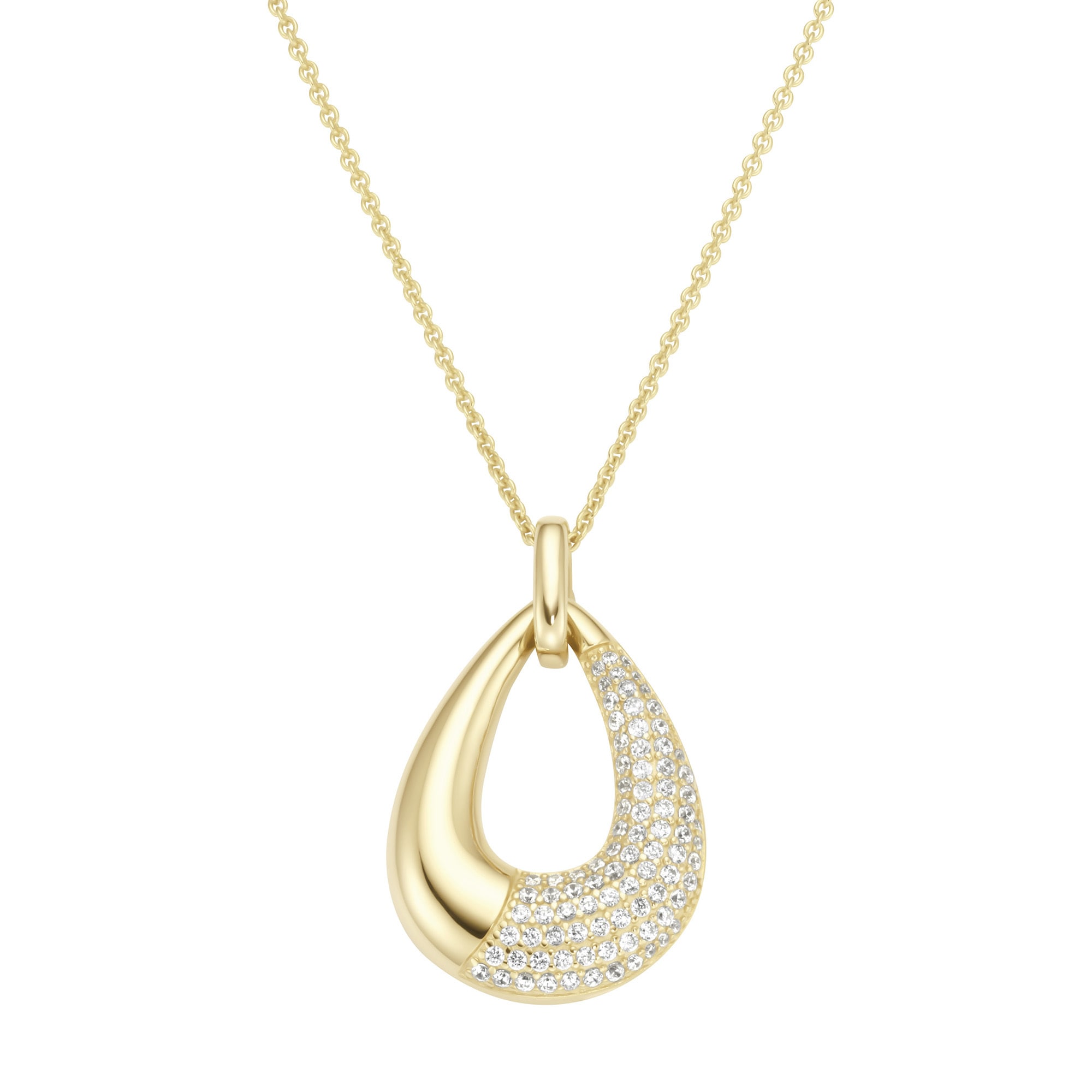 GIORGIO MARTELLO MILANO Kette mit Anhänger »Kette Anhänger mit weißen Zirkonia, Silber 925«