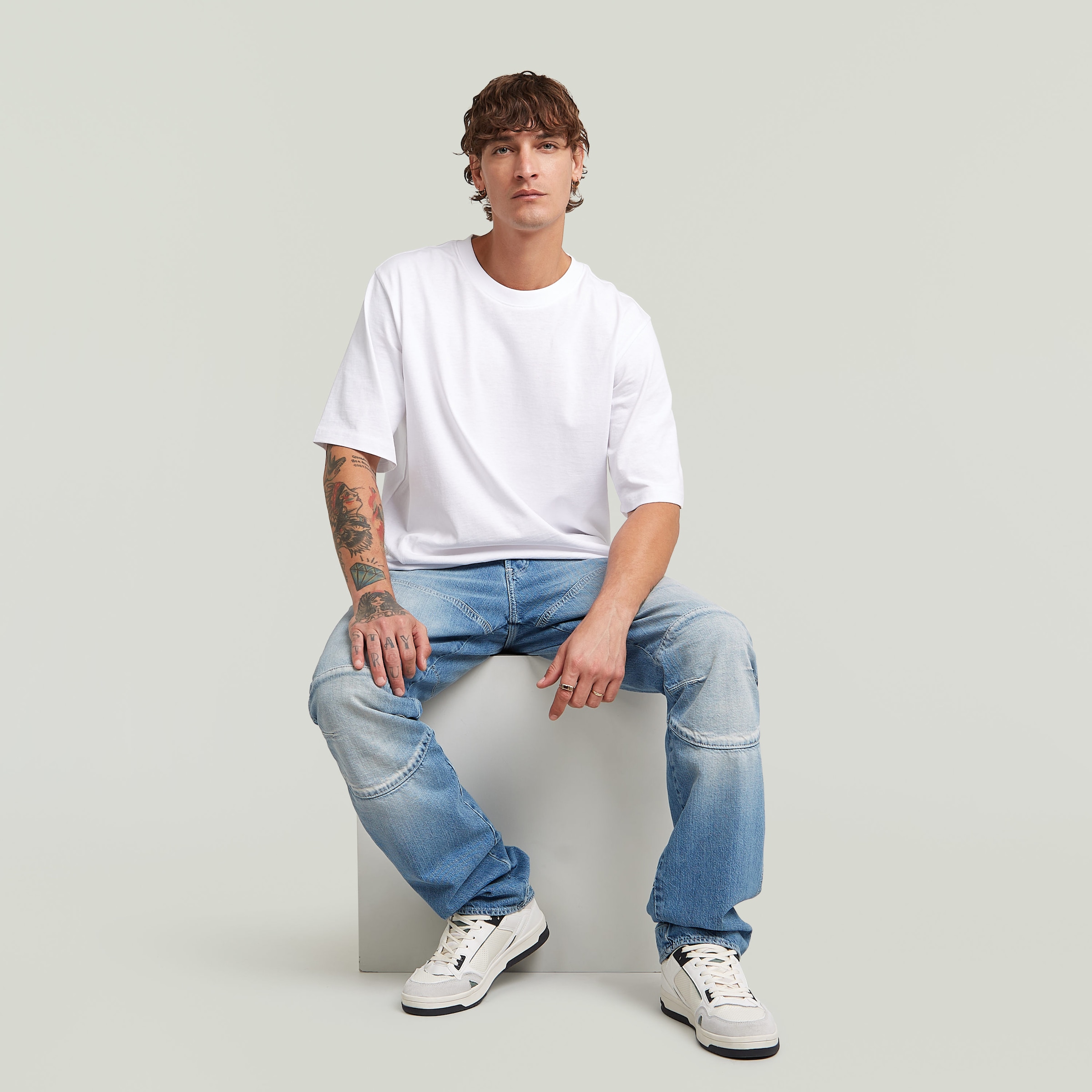 G-STAR Regular-fit-Jeans »5620 3D Regular«, mit Knie-Patches