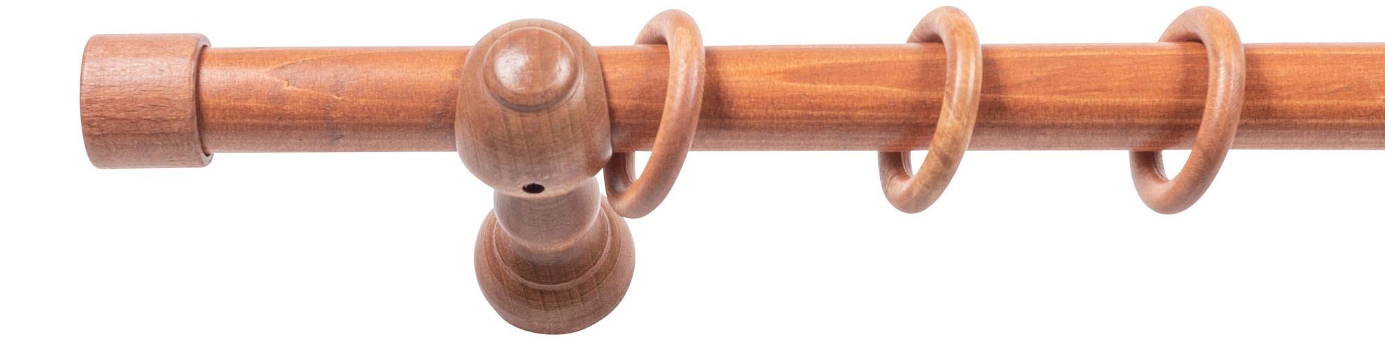 SN DECO GROUP Gardinenstange »Cafiro«, 1 läufig-läufig, Fixmaß, 28 mm, Holz, verschiedene Längen und Farben, Komplettset