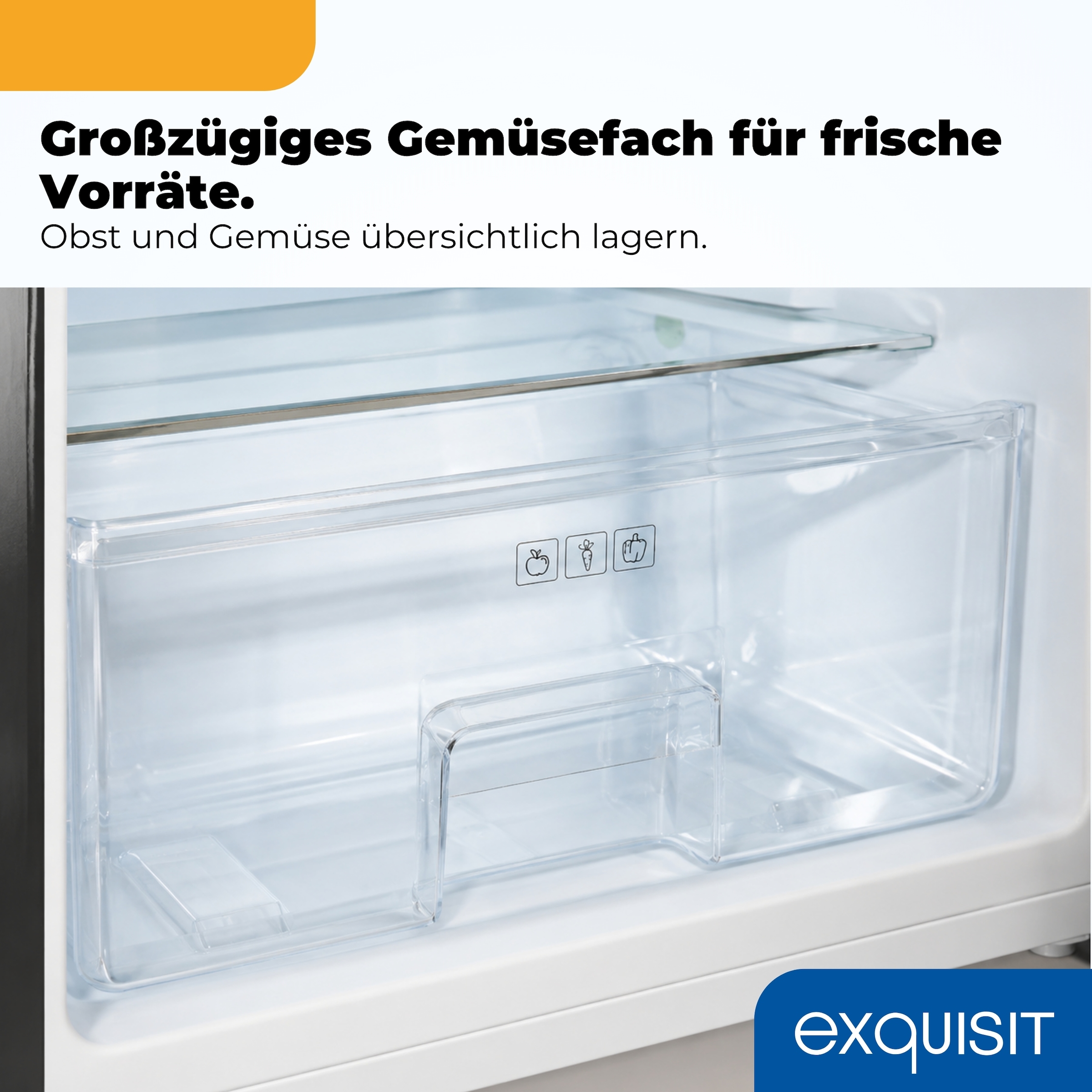 exquisit »RKS120-V-H-160C mattschwarz« 89,5 cm hoch 54,5 cm breit LED-Beleuchtung, verstellbare Glasböden, Retro-Design