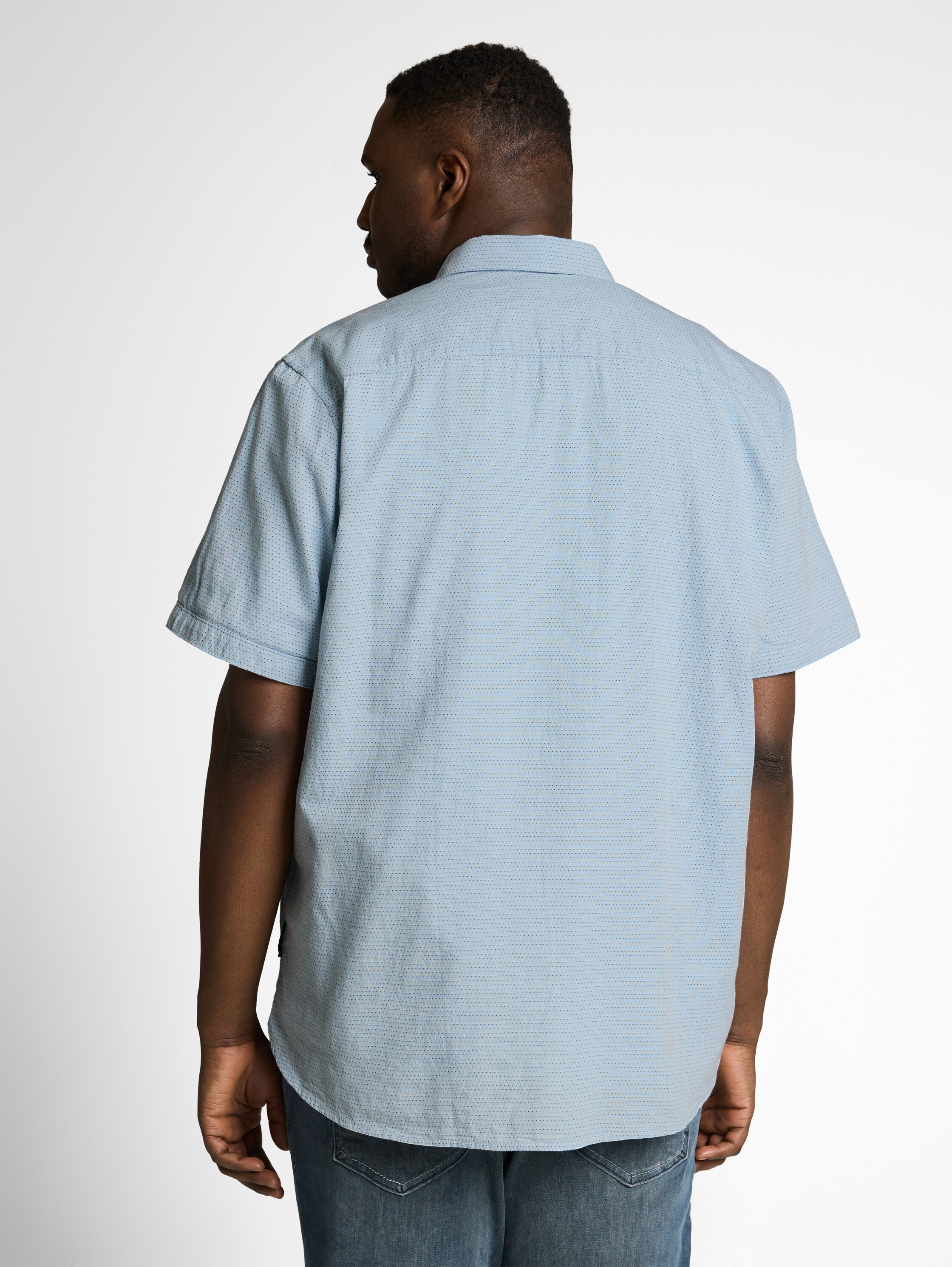 TOM TAILOR PLUS Kurzarmhemd mit Minimalprint - Große Größen