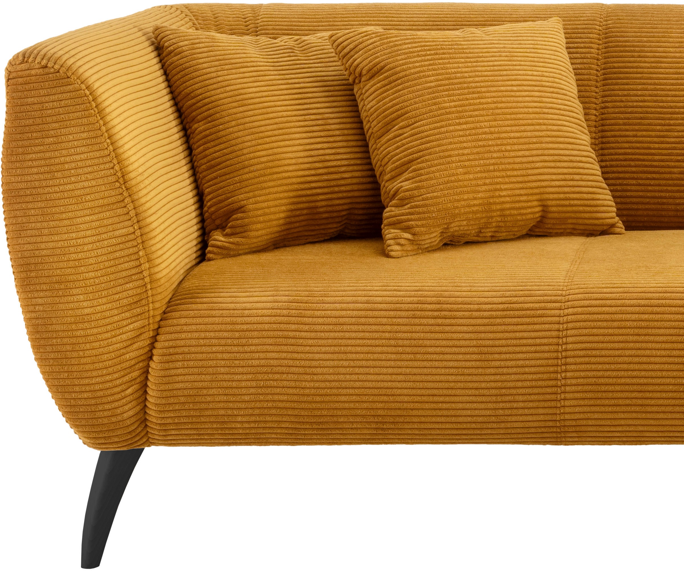 INOSIGN Ecksofa »Colori L-Form«, Holzfußfarbe wählbar, inkl. 4x Zierkissen