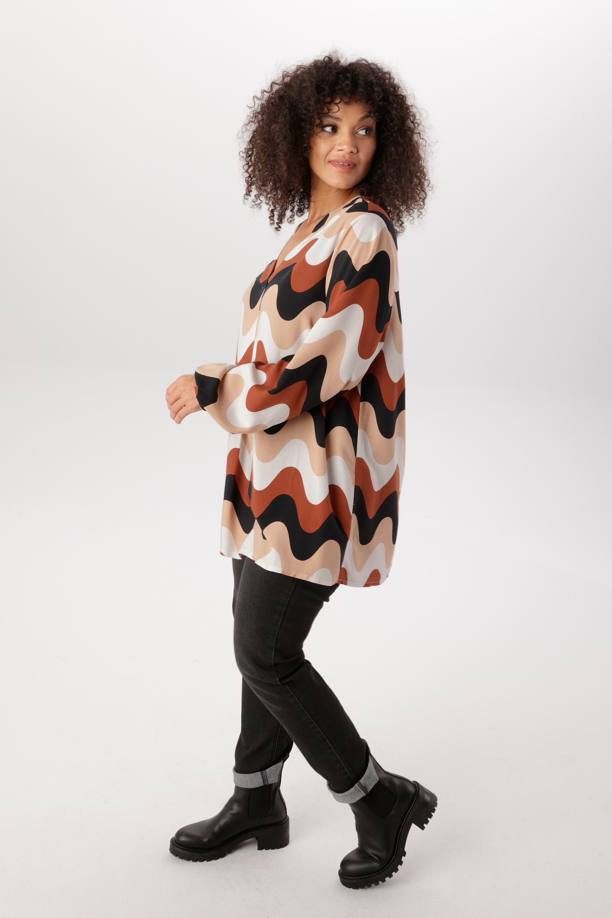 Aniston PLUS Schlupfbluse in tollem Retroprint - NEUE KOLLEKTION