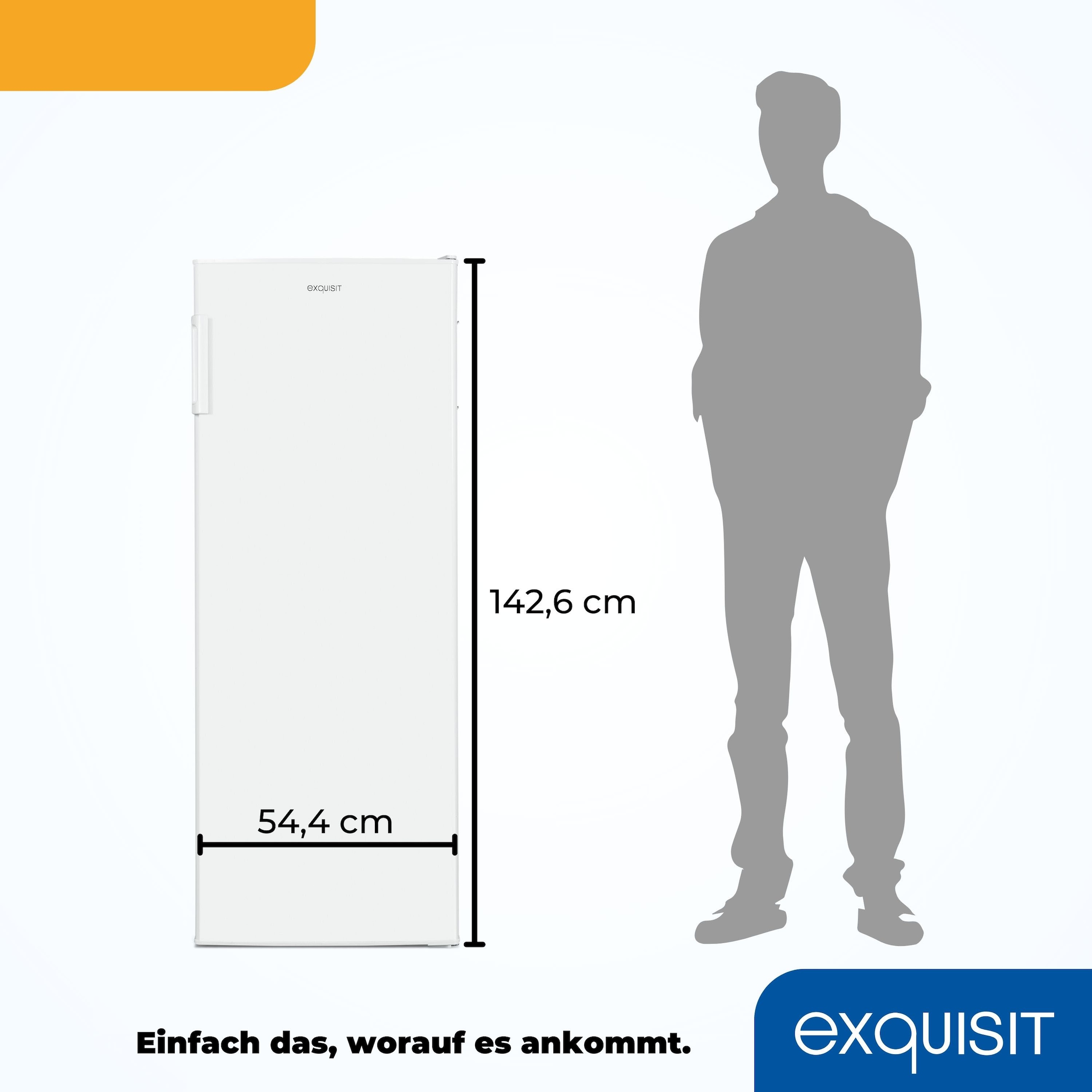 exquisit Kühlschrank »KS320-V-H-040E weiss« 142,6 cm hoch 54,4 cm breit Großzügiger Kühlraum für mehr Frische und beste Übersicht