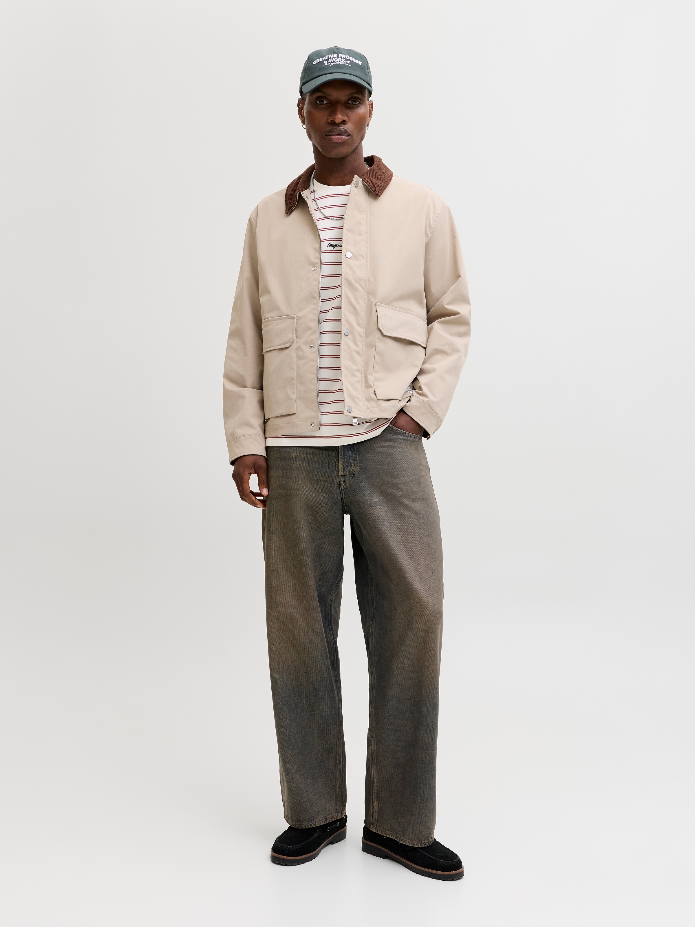 Jack & Jones T-Shirt »JORNORREBRO STRIPE TEE SS CN LN« Baumwolle, relaxed fit