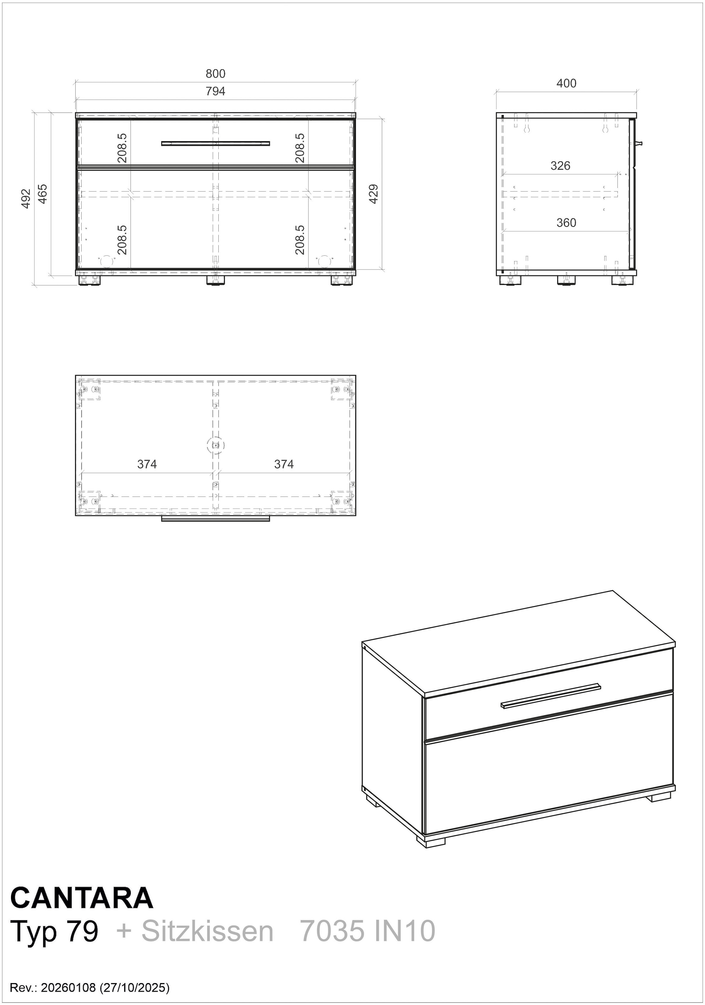Home affaire Polsterbank »Cantara, Garderobenbank mit Klappe, Sitzbank in zwei Farben« 2 Stk. tlg. inkl. Sitzkissen, Platz für ca. 6 Paar Schuhe, 80 cm breit