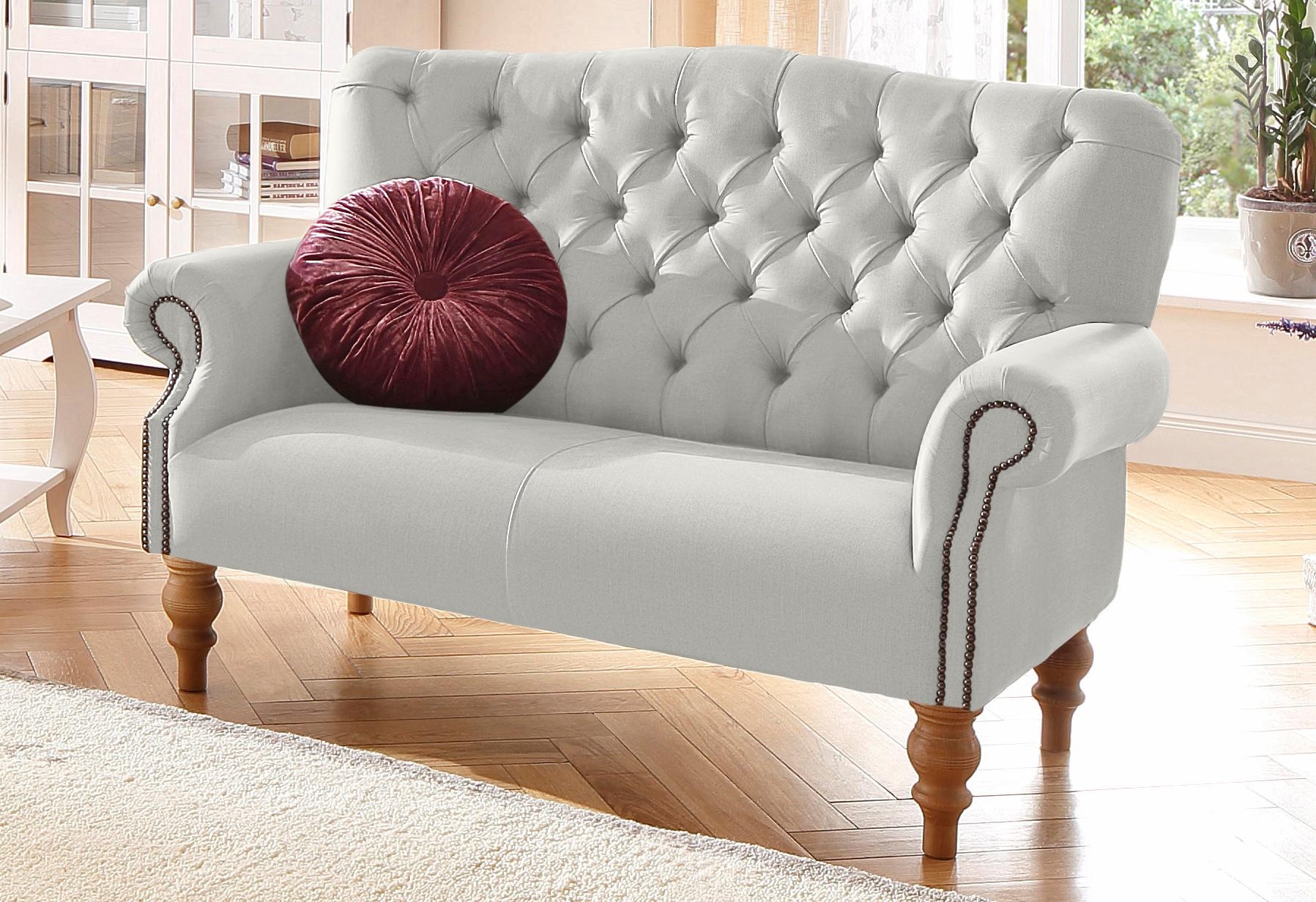 Home affaire Chesterfield-Sofa »Lord« mit echter Chesterfield-Knopfheftung und Ziernägeln