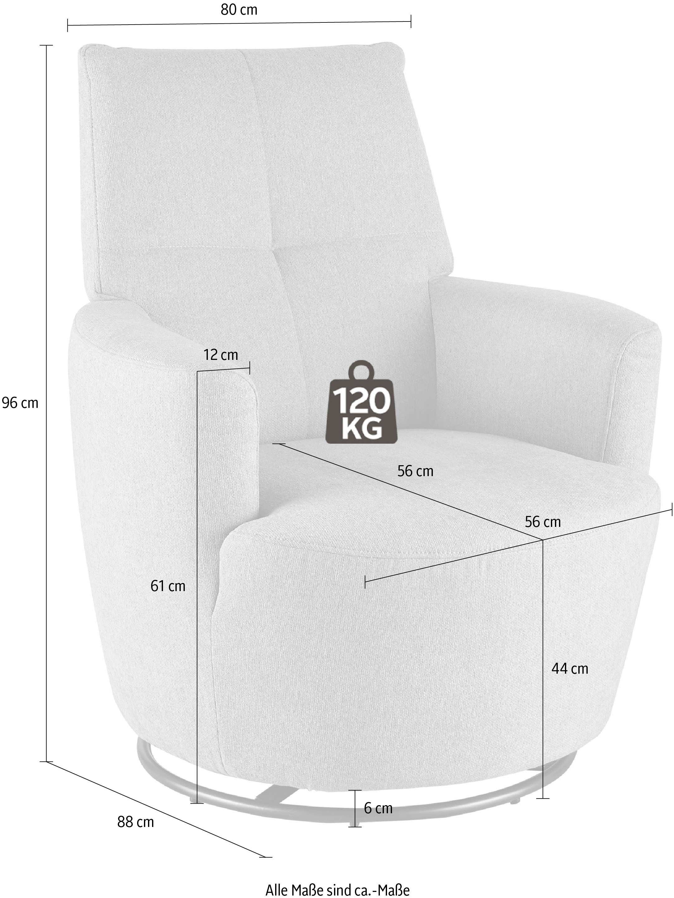 set one by Musterring Relaxsessel »SO 1450«, mit Dreh- und Wippfunktion, wahlweise mit Hocker erhältlich