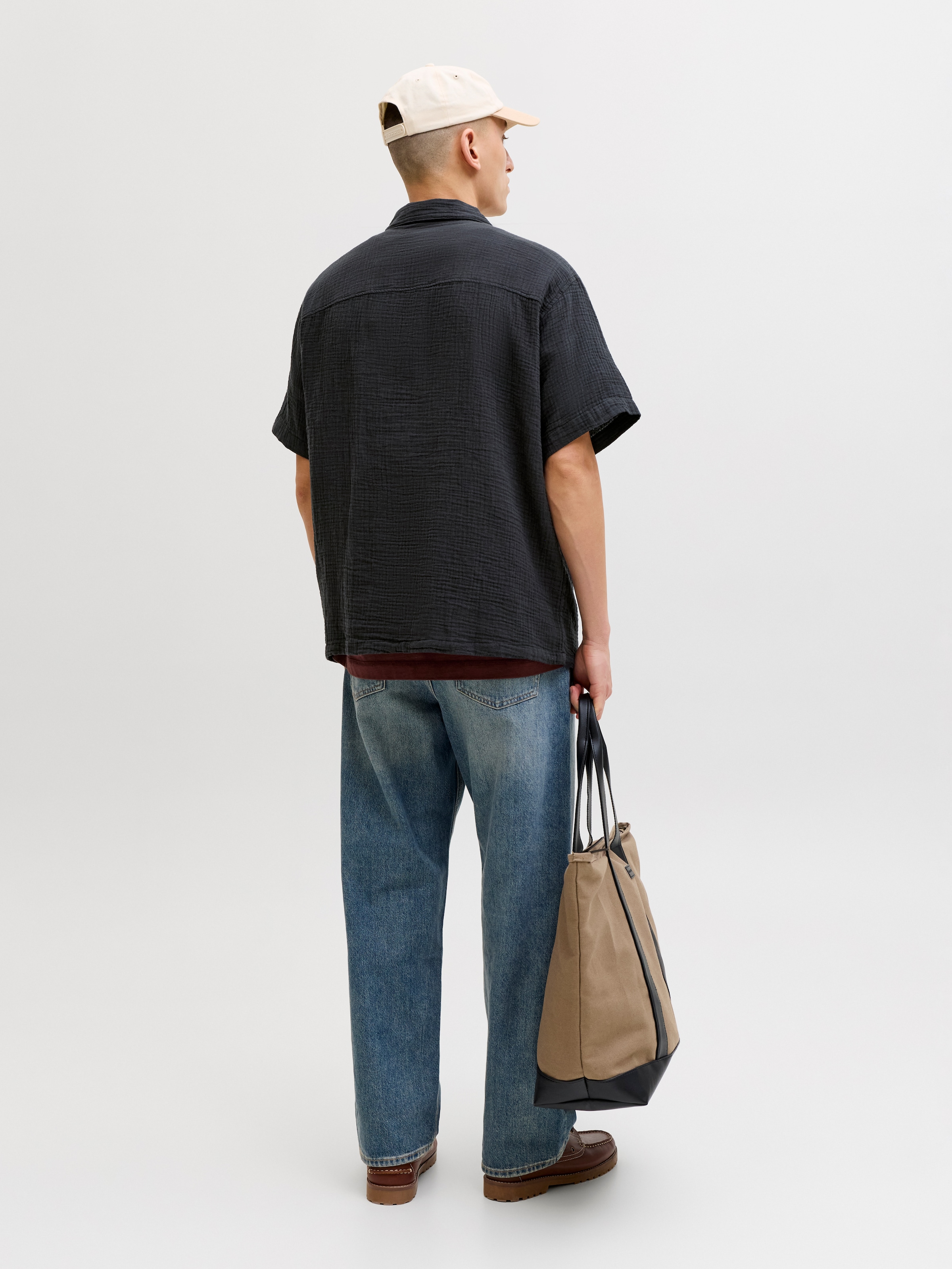 Jack & Jones Kurzarmhemd »JORNANTUCKET DOUBLE CLOTH SHIRT SS EA26«