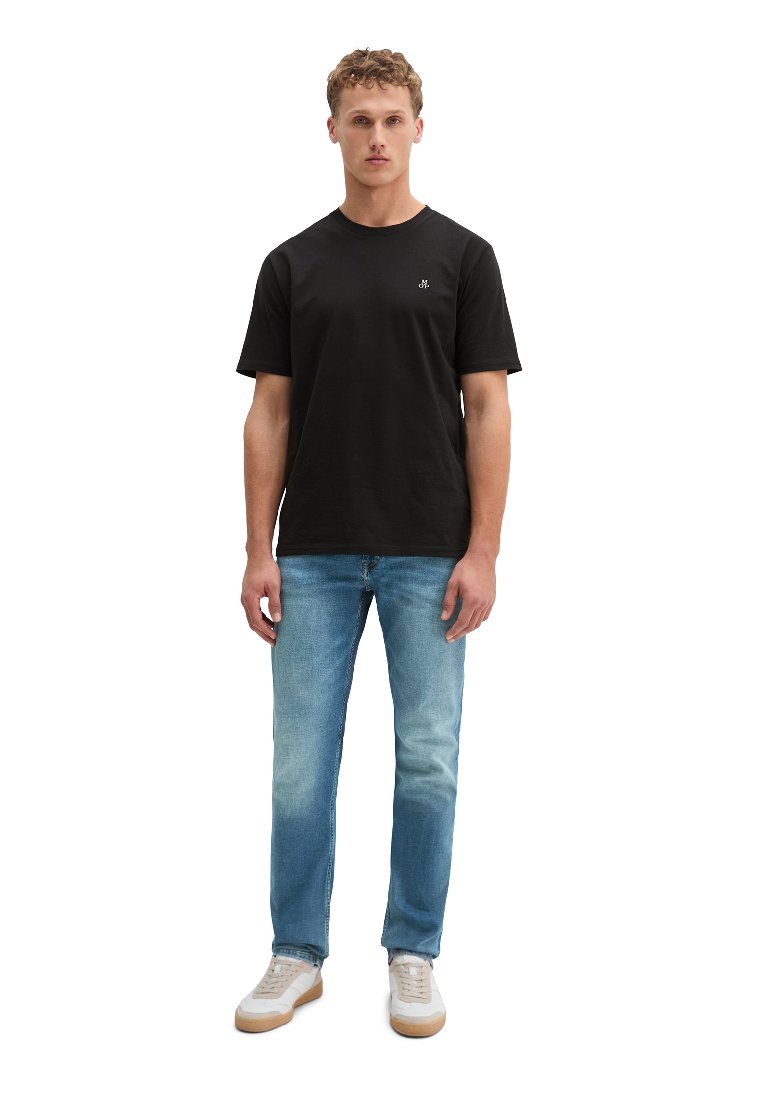 Marc O'Polo T-Shirt Logo-T-Shirt aus Bio-Baumwolle