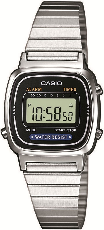 CASIO VINTAGE Chronograph »LA670WEA-1EF«, Quarzuhr, Armbanduhr, Damenuhr, digital, Datum, Stoppfunktion