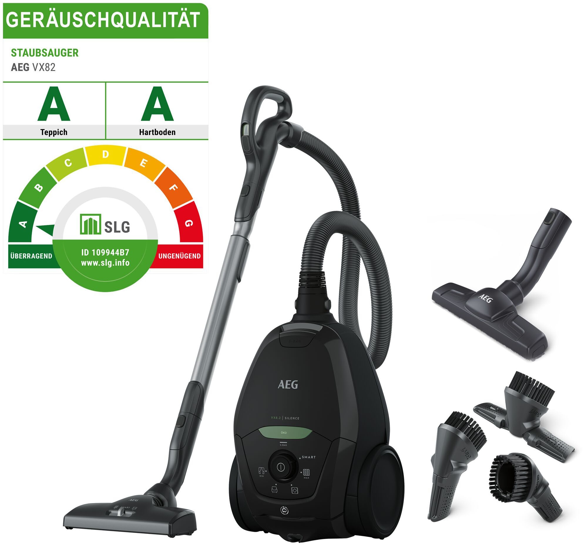 AEG Bodenstaubsauger »VX82-1-ÖKO«, 600 W, mit Beutel, aus 75% Recyclingkunststoff