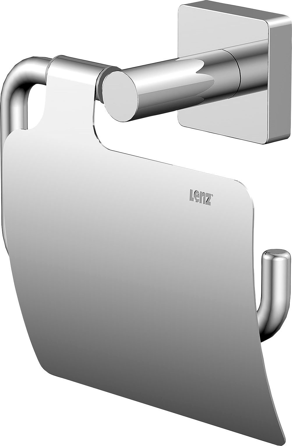 Lenz Toilettenpapierhalter »RAIN«, (1 St.), mit Deckel, chrom