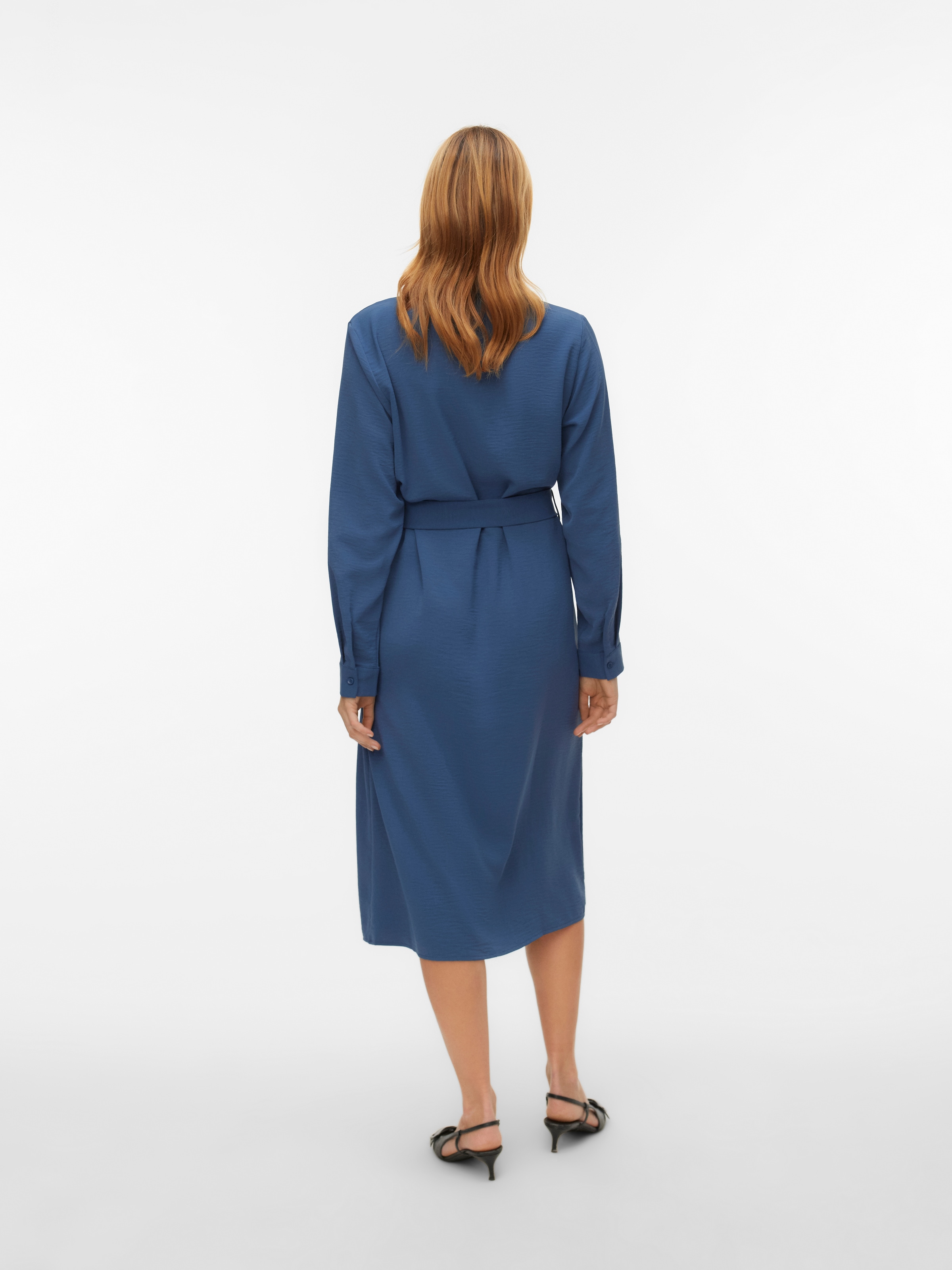 Vero Moda Midikleid »VMESME LS CALF SHIRT DRESS WVN GA« Sommerkleid,