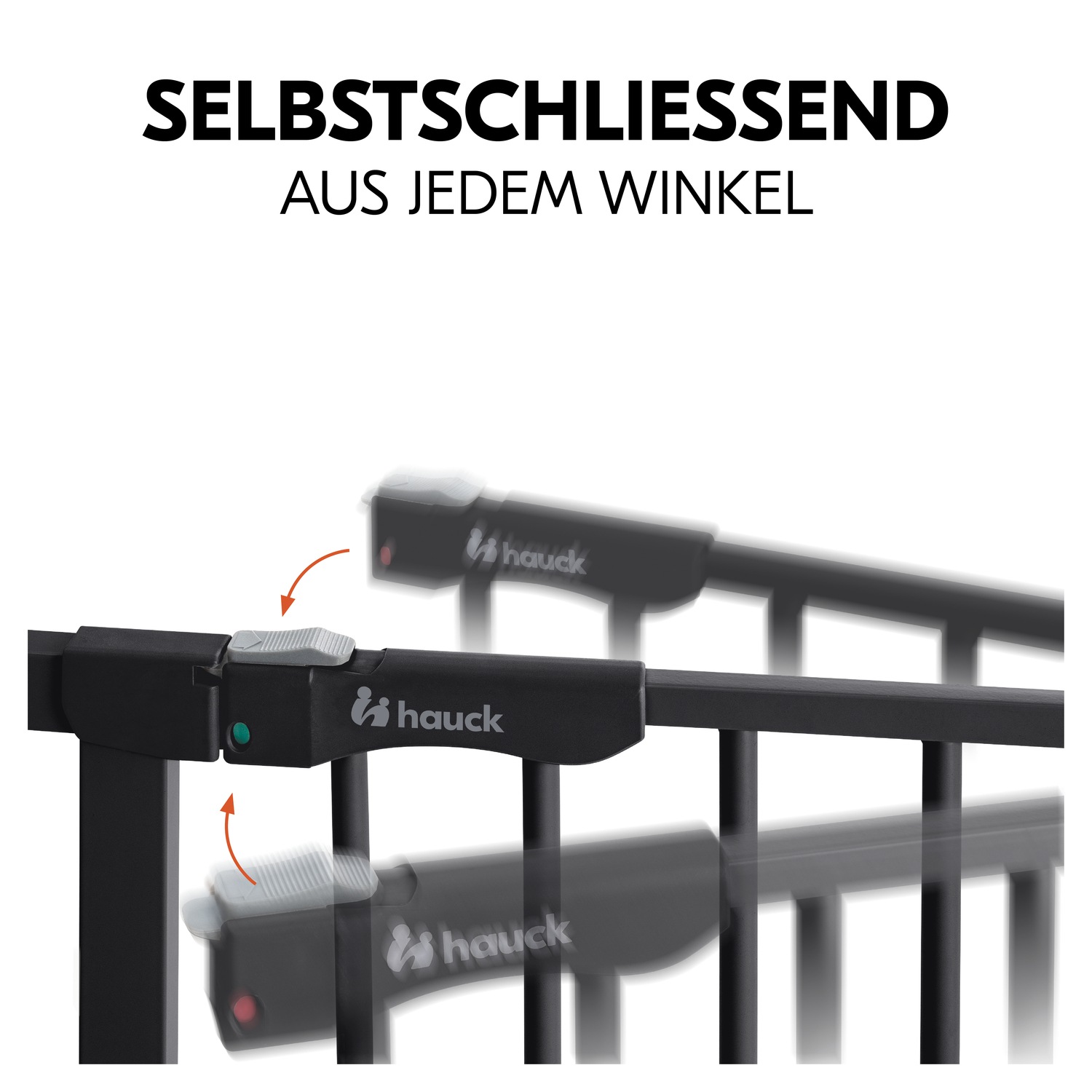 Hauck Türschutzgitter »Clear Step Autoclose 2, Black«, auch als Treppenschutzgitter verwendbar; 75-80, flacher Durchgang