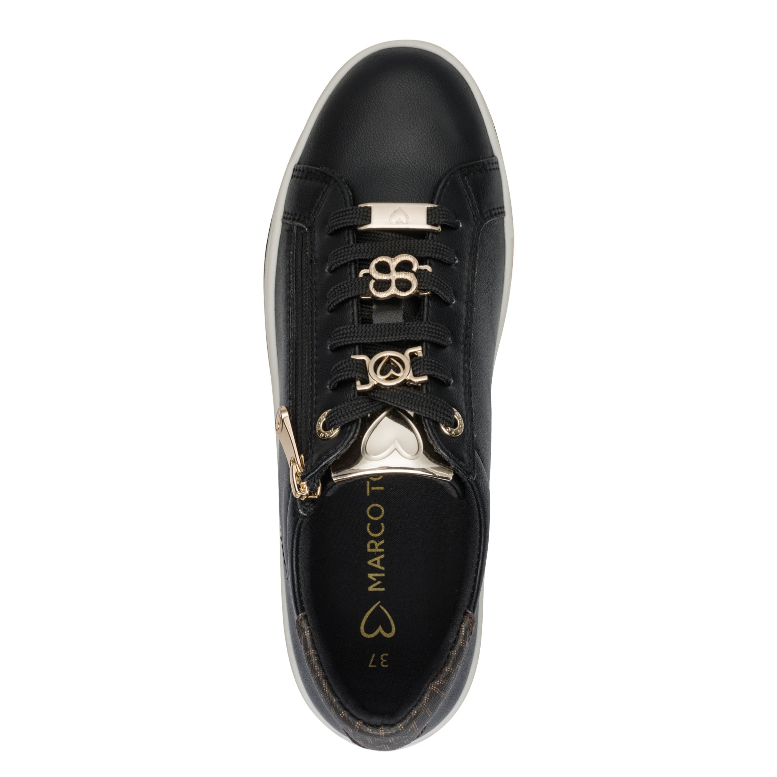 MARCO TOZZI Plateausneaker  , Freizeitschuh, Halbschuh, Schnürschuh mit Logoschriftzug