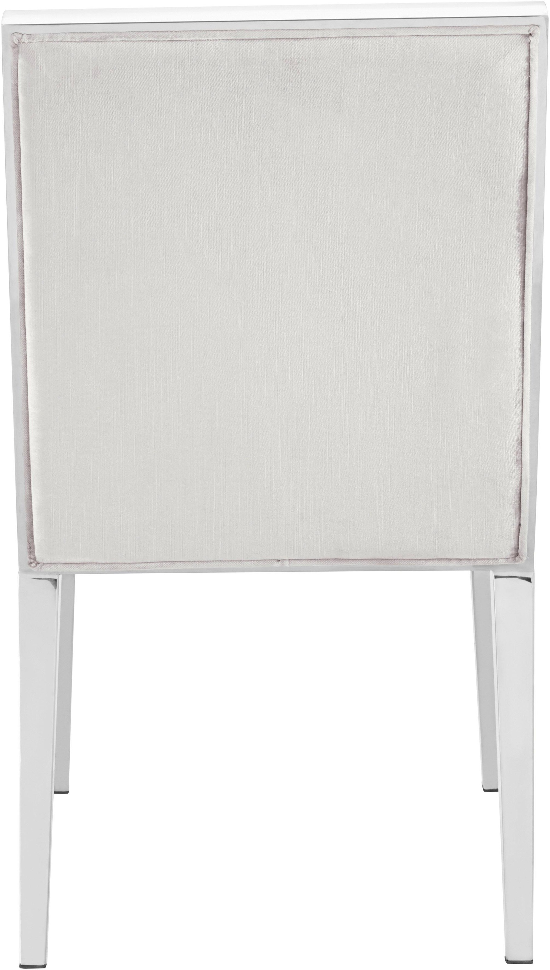 Leonique Esszimmerstuhl »Emario«, Samtvelours, Polsterstuhl, Chromgestell, Stoff silbergrauer Velour, ca. 48x60x91
