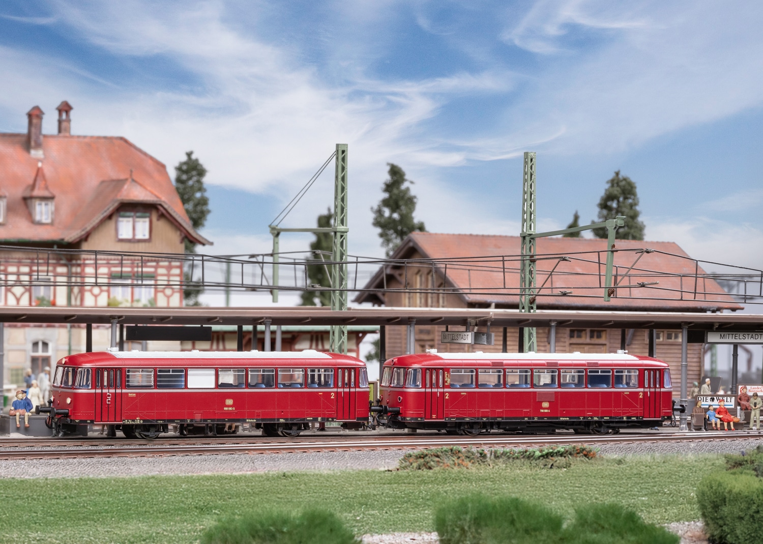 Märklin Personenwagen »Schienenbus BR 798+BR998 DB - 38980« mit Licht und Geräuschelektronik