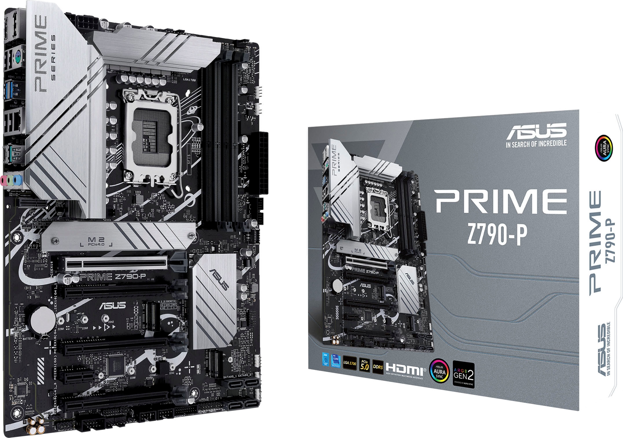 Asus Mainboard »PRIME Z790-P«, ATX, PCIe 5.0, DDR5 Speicher, 3x M.2, HDMI, DisplayPort