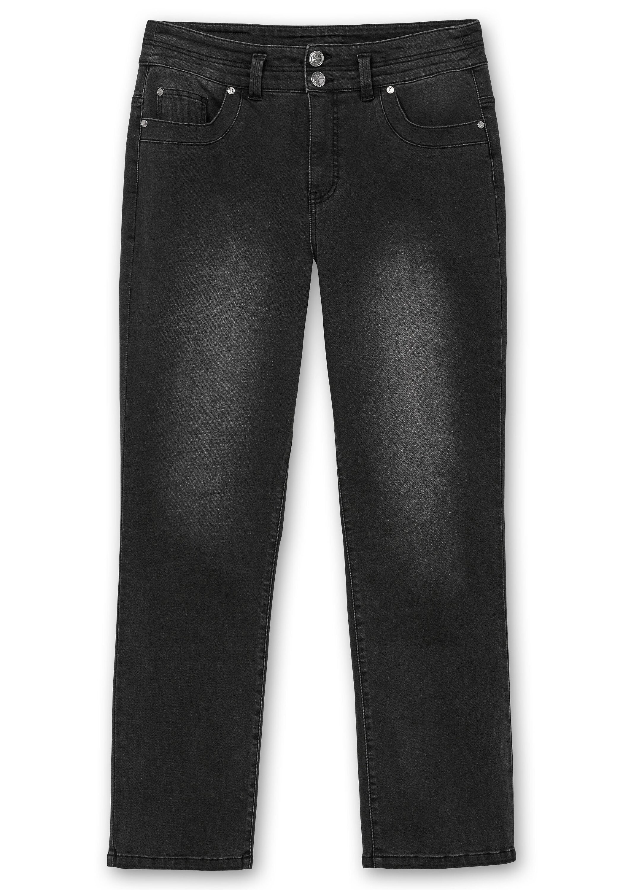 Sheego Gerade Jeans »Jeans MANUELA für eine schmale Taille und kräftige Oberschenkel«