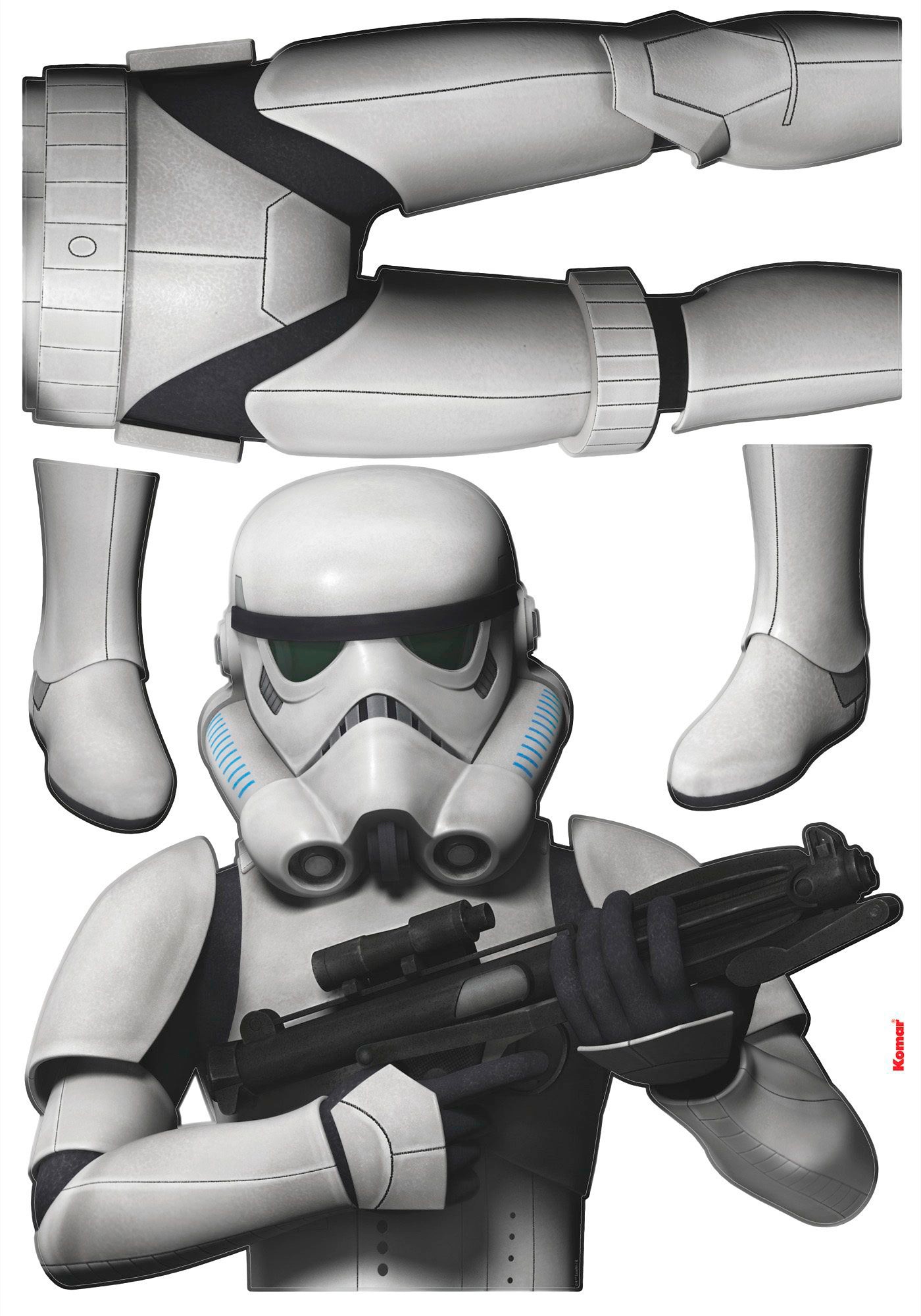 Wandtattoo »Star Wars Stormtrooper«, (4 St.), 100x70 cm (Breite x Höhe),...