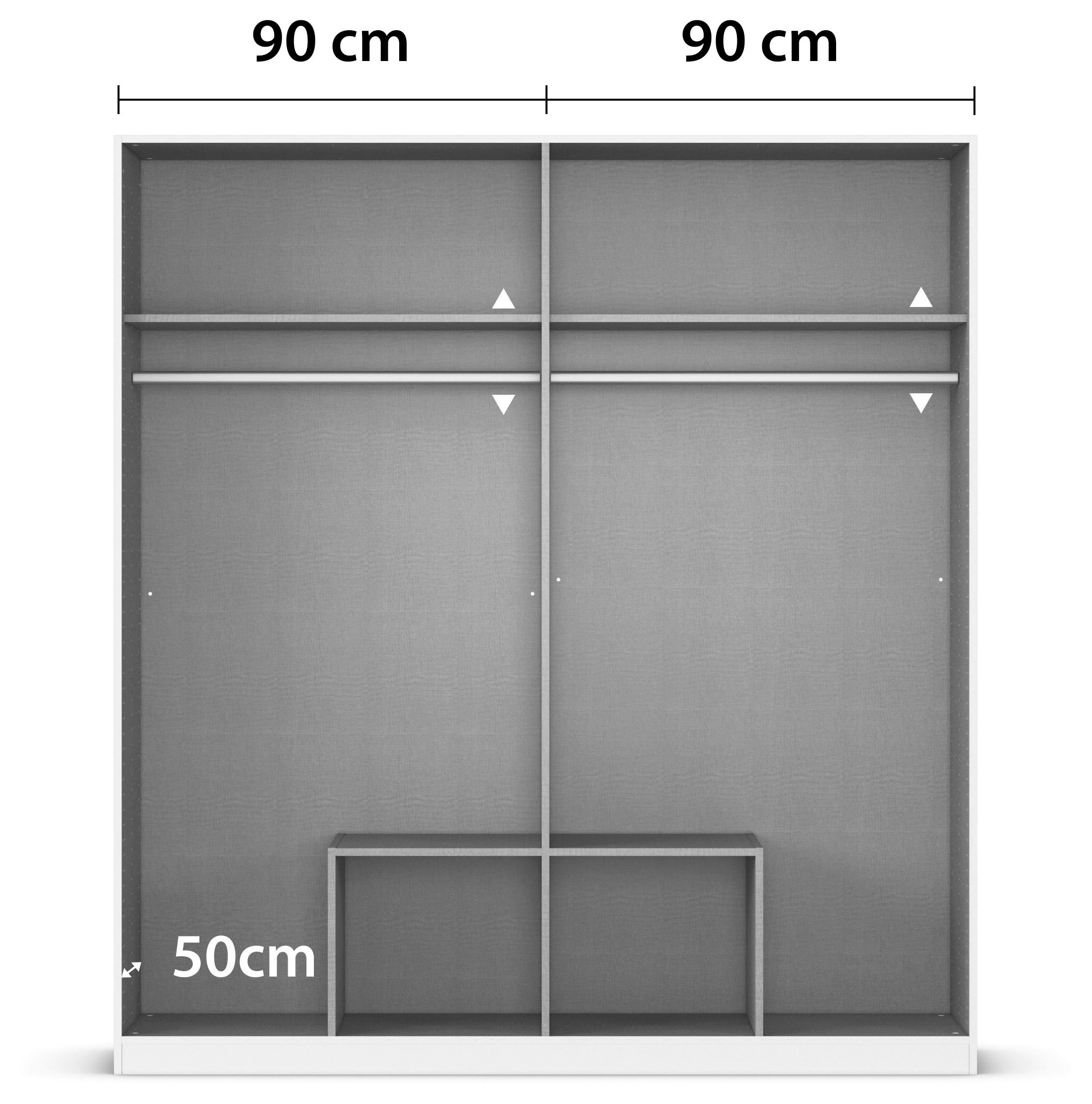 rauch Drehtürenschrank »Kleiderschrank Schrank Garderobe KREFELD optional mit Spiegel«, mit 3 Griff-Varianten, inkl. praktischen Schubladen MADE IN GERMANY