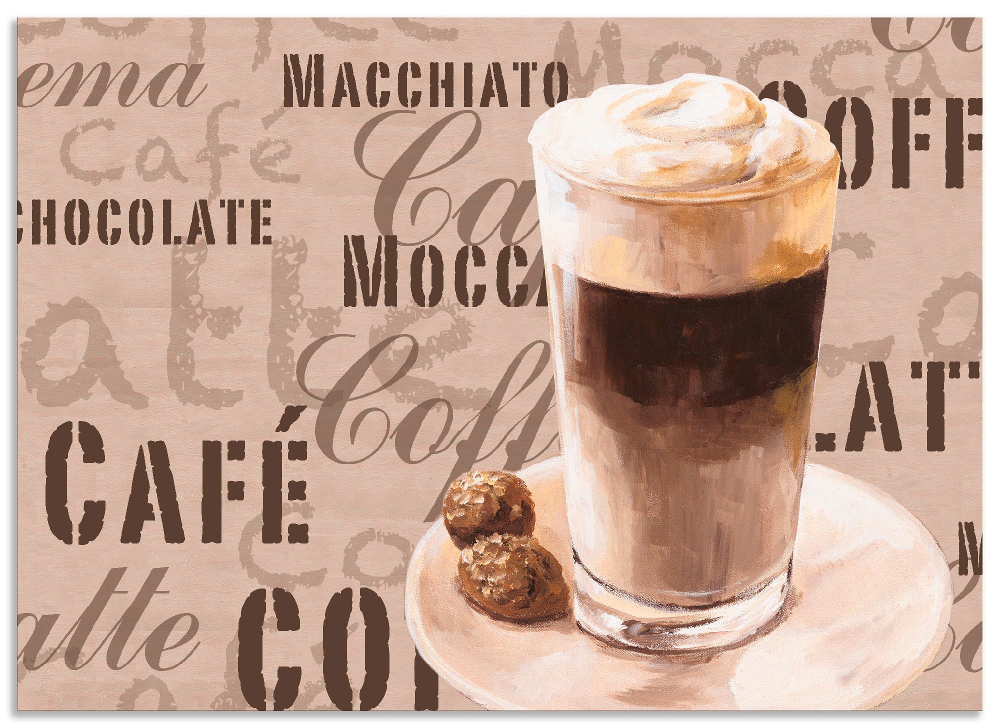 Artland Küchenrückwand »Kaffee - Latte Macchiato«