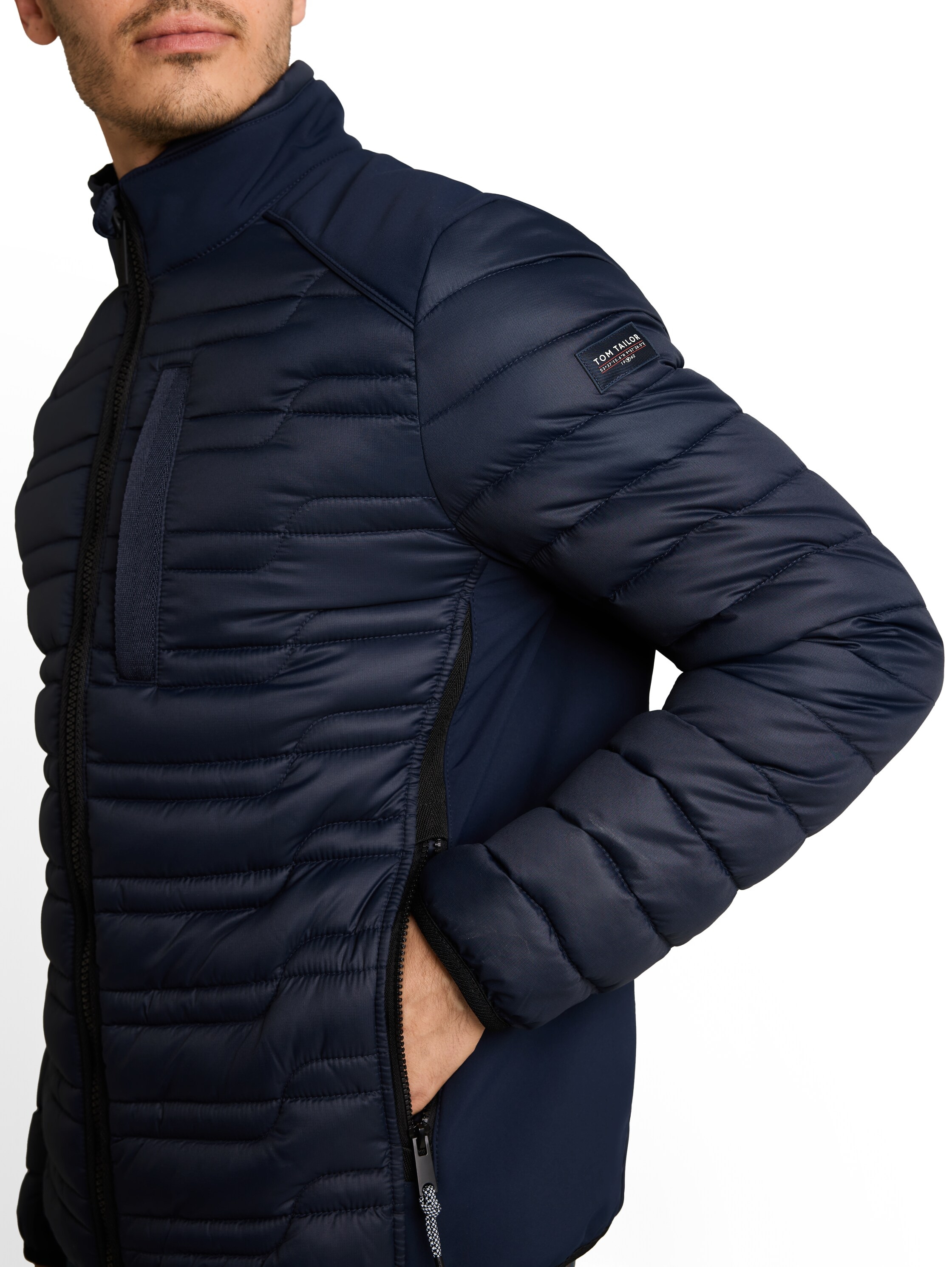 TOM TAILOR Steppjacke »Regular« ohne Kapuze mit Stehkragen und Reißverschluss