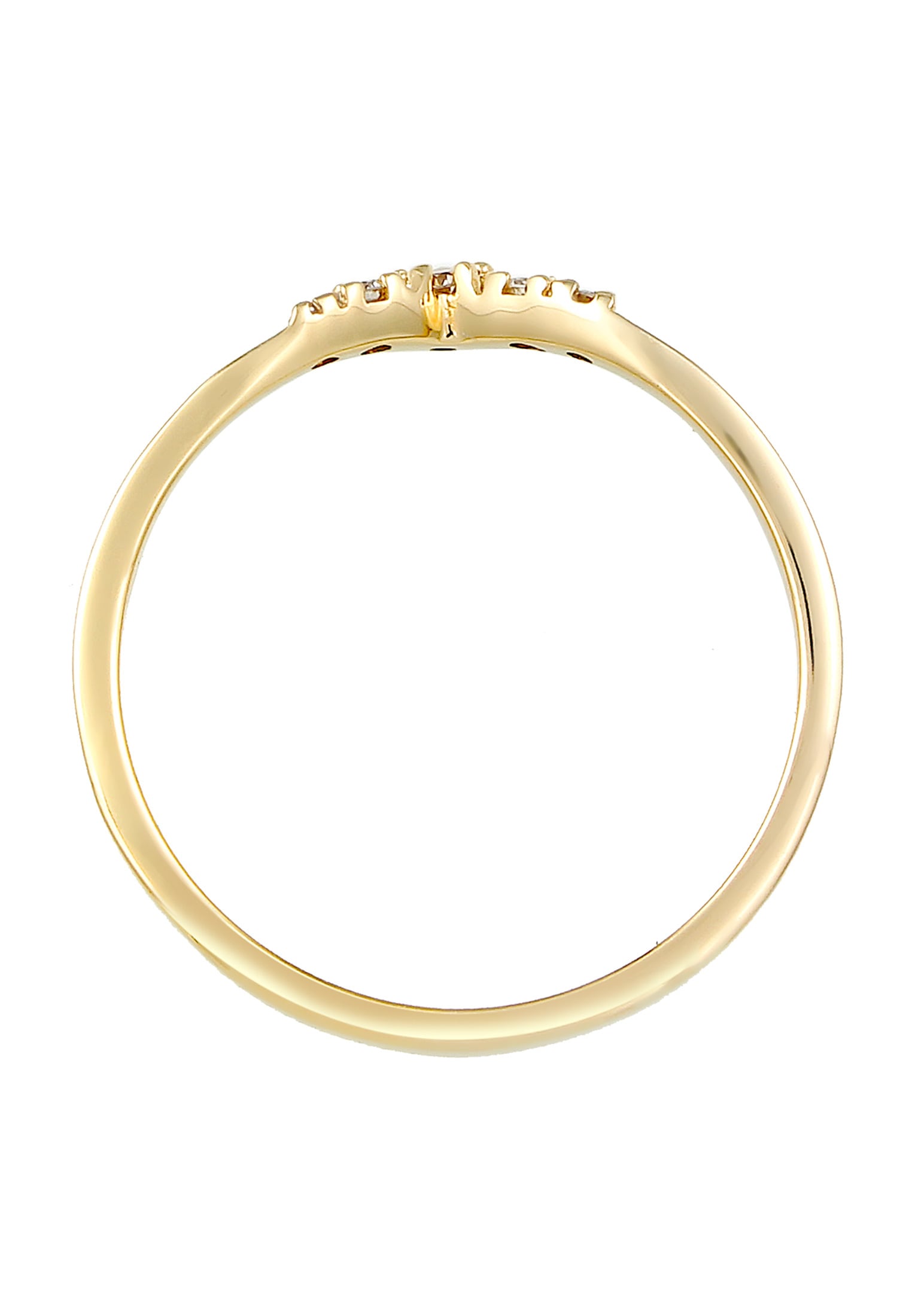 Elli DIAMONDS Trauring »Ring V-Form Diamant (0.07 ct) 585 Gelbgold«