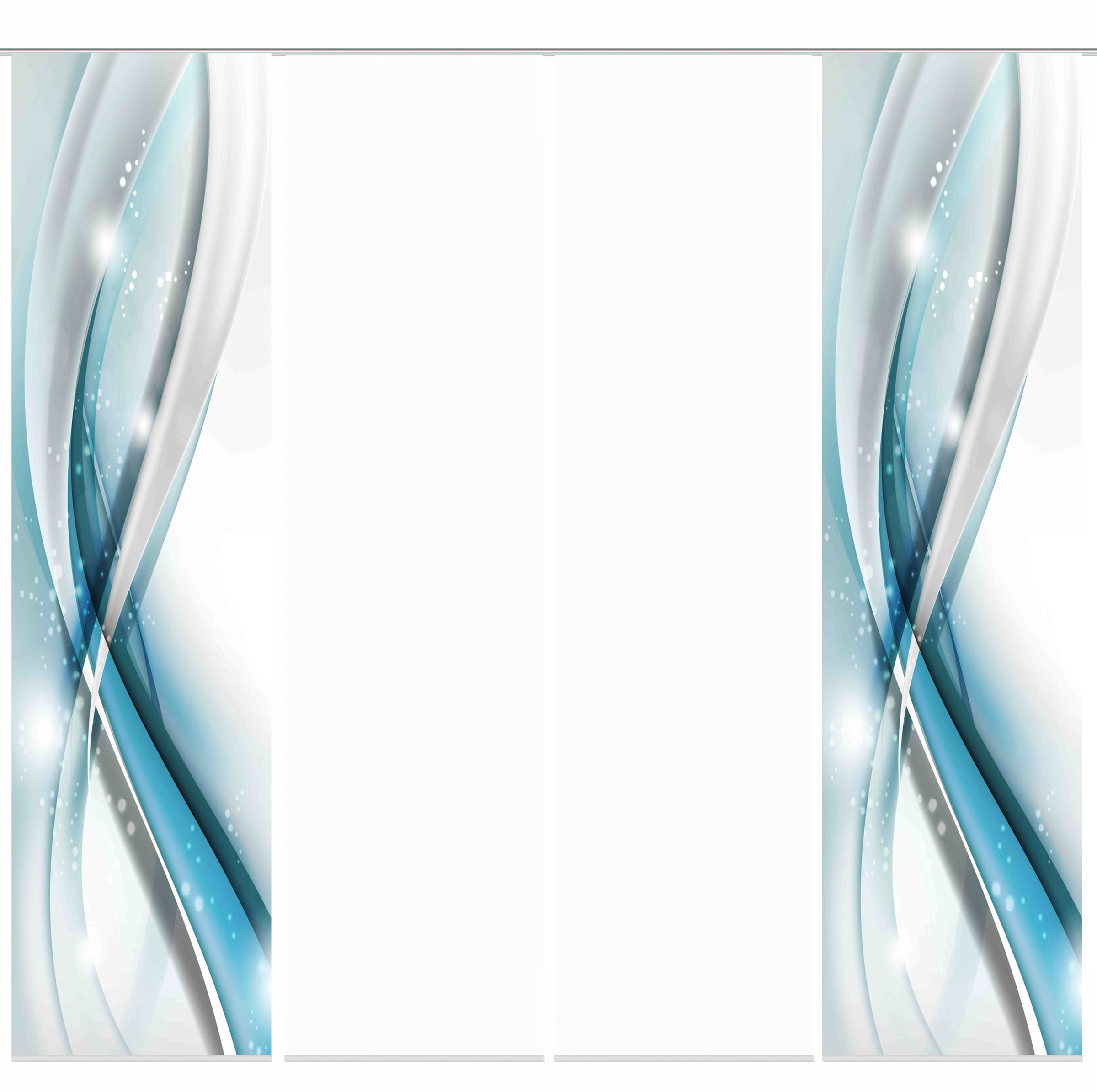 HOME WOHNIDEEN Schiebegardine »GLIWE« Paneelwagen 4 Stk. tlg. Schiebevorhang Digi 4er Set GLIWE GRÜN