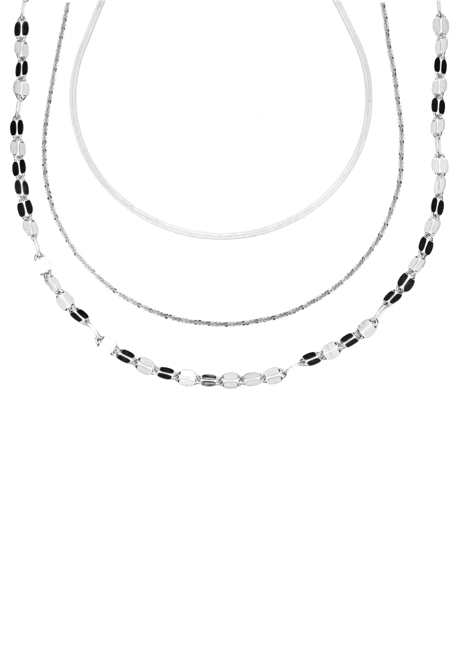Firetti Ketten-Set »Heringbone-, Criss-Cross- und Ankerkette«, (Set, 3 tlg.)