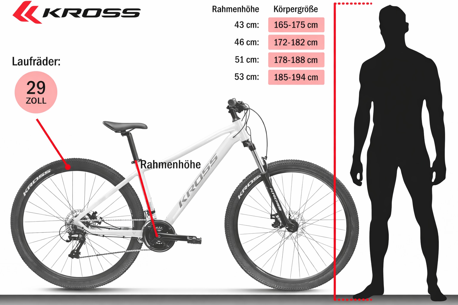 Kross Mountainbike »Hexagon 2.0« 21 Gang Shimano ALTUS M310 Schaltwerk Kettenschaltung