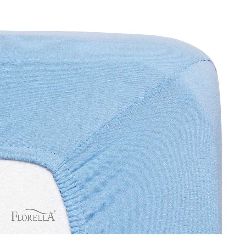 Florella Spannbettlaken »Jersey mit Rundumgummi, für Matratzenhöhen bis 25 cm«