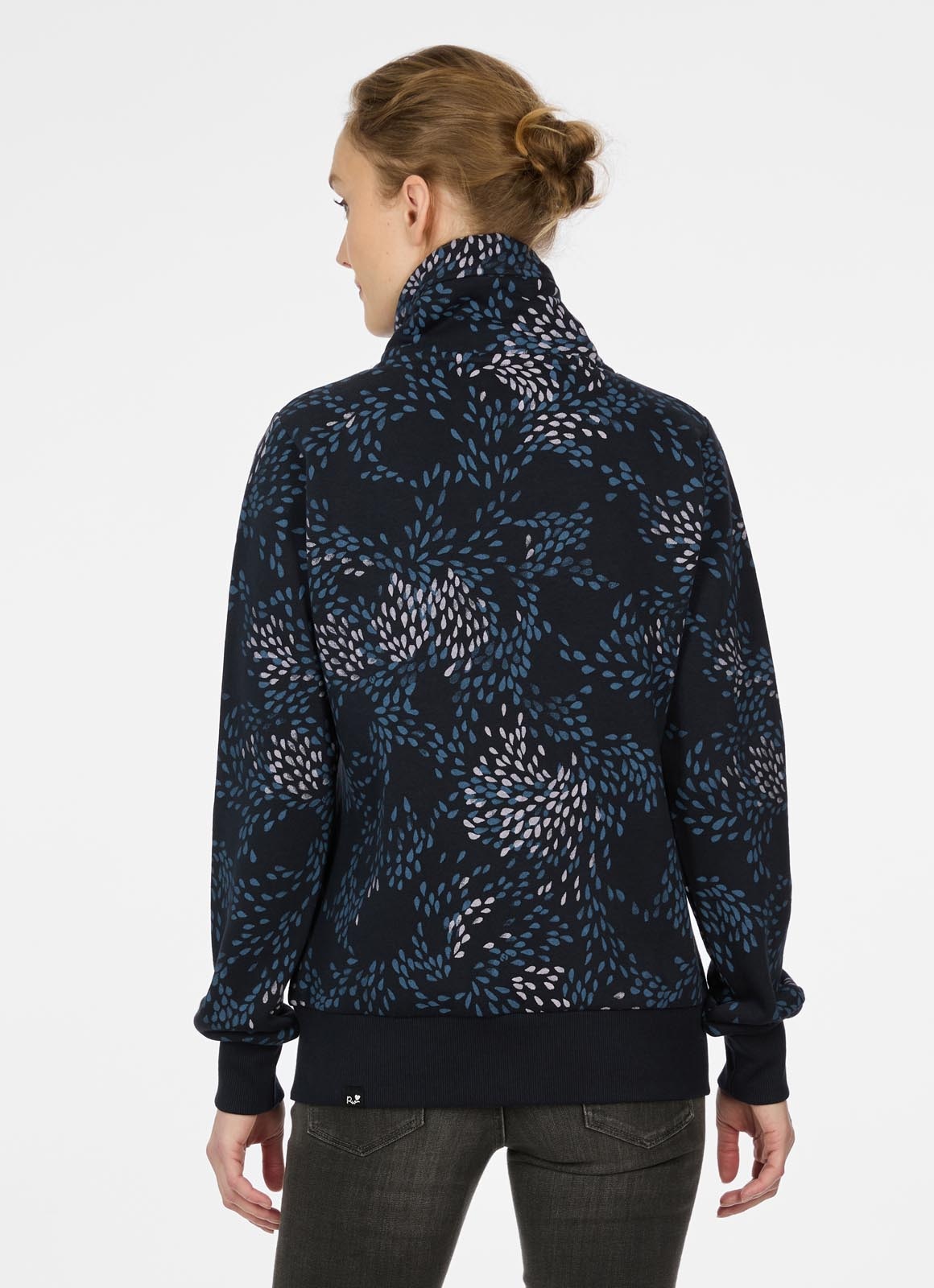 Ragwear Sweatjacke »RONETTE PRINT A« brushed, in super softer Qualität und cooler allover Print, Stehkragen