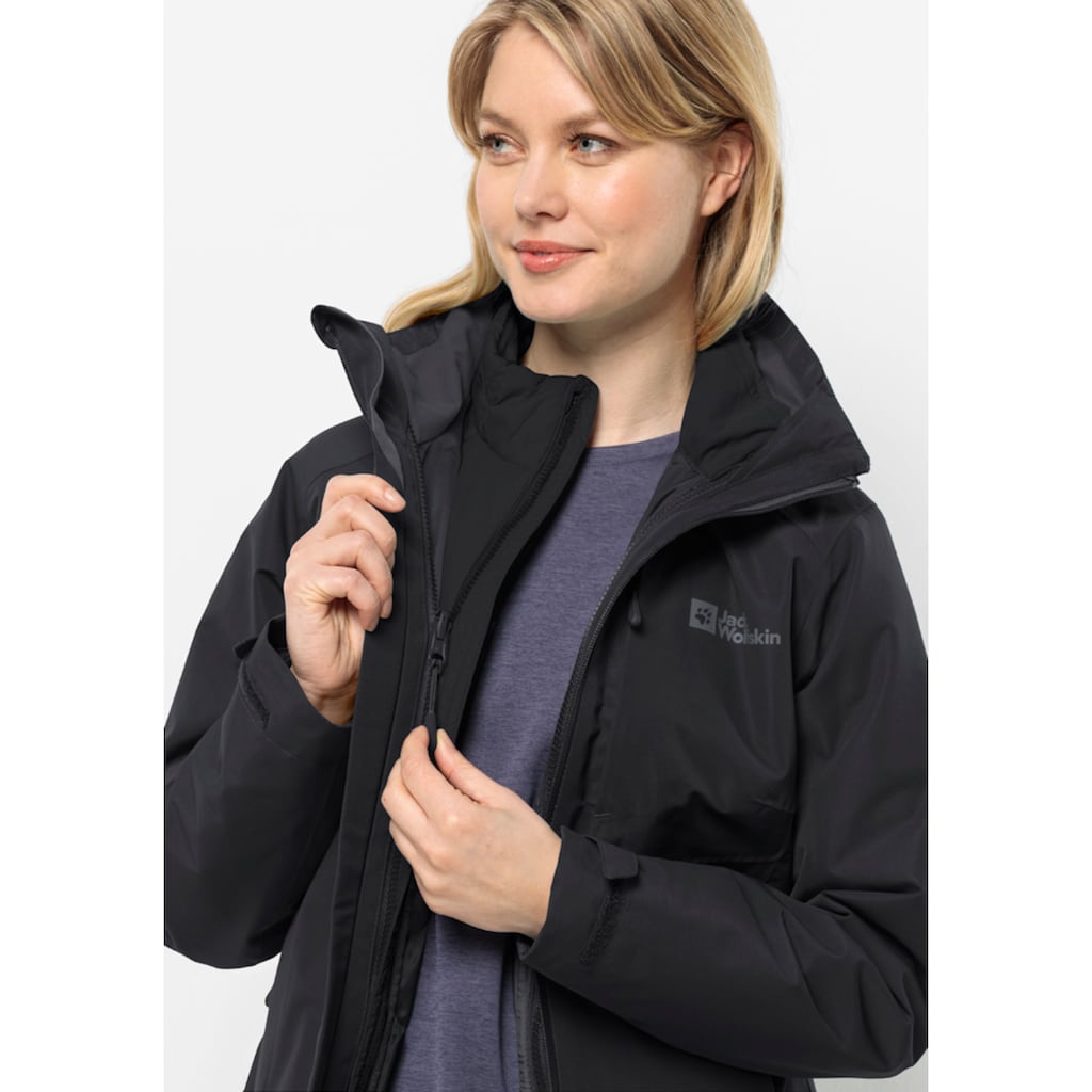 Jack Wolfskin 3-in-1-Funktionsjacke »BERGLAND 3IN1 JKT W«, mit Kapuze