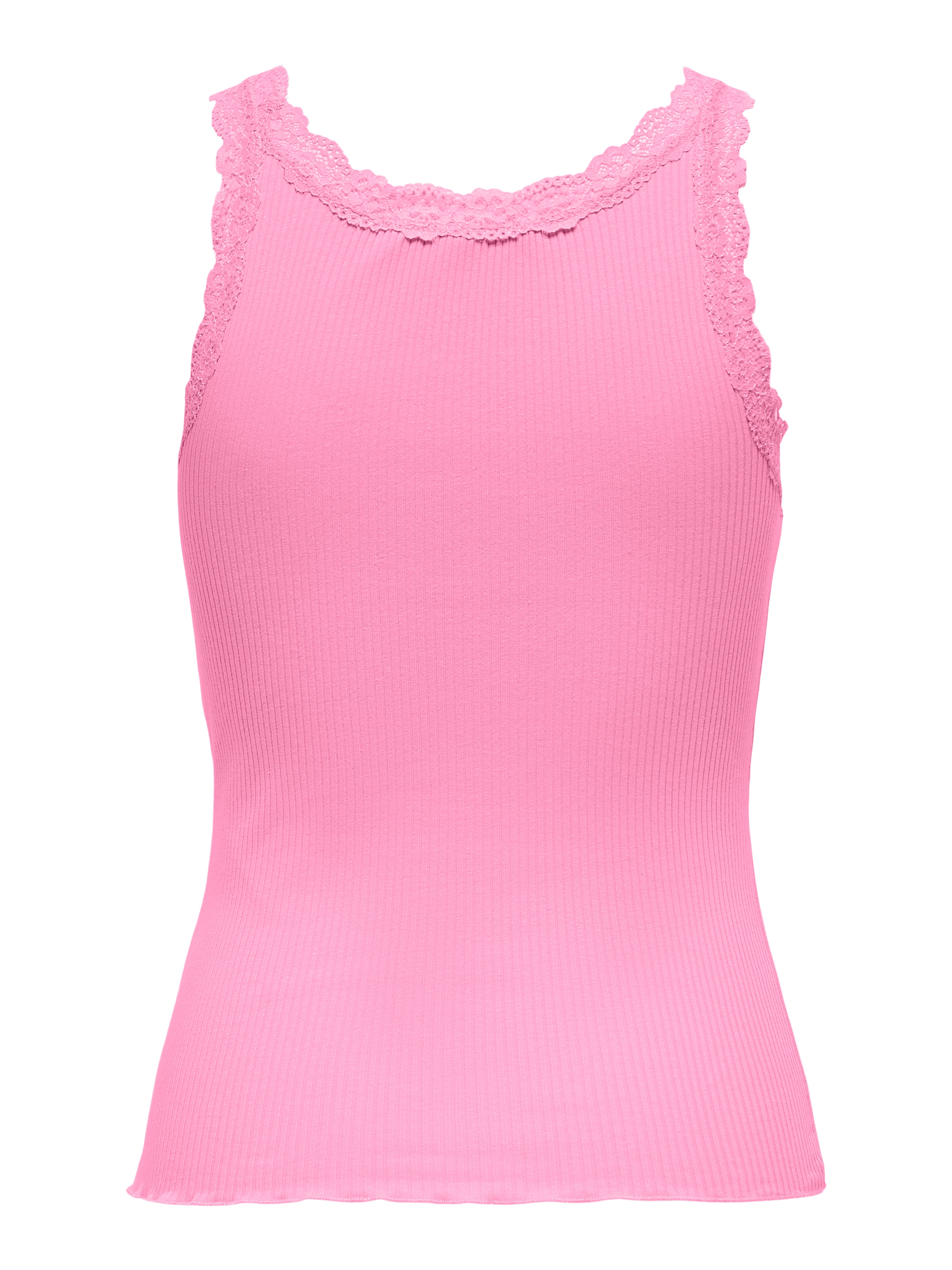 ONLY Tanktop »ONLSARA – Tanktop mit Spitzendetail am Ausschnitt« Baumwollmischung, regular fit
