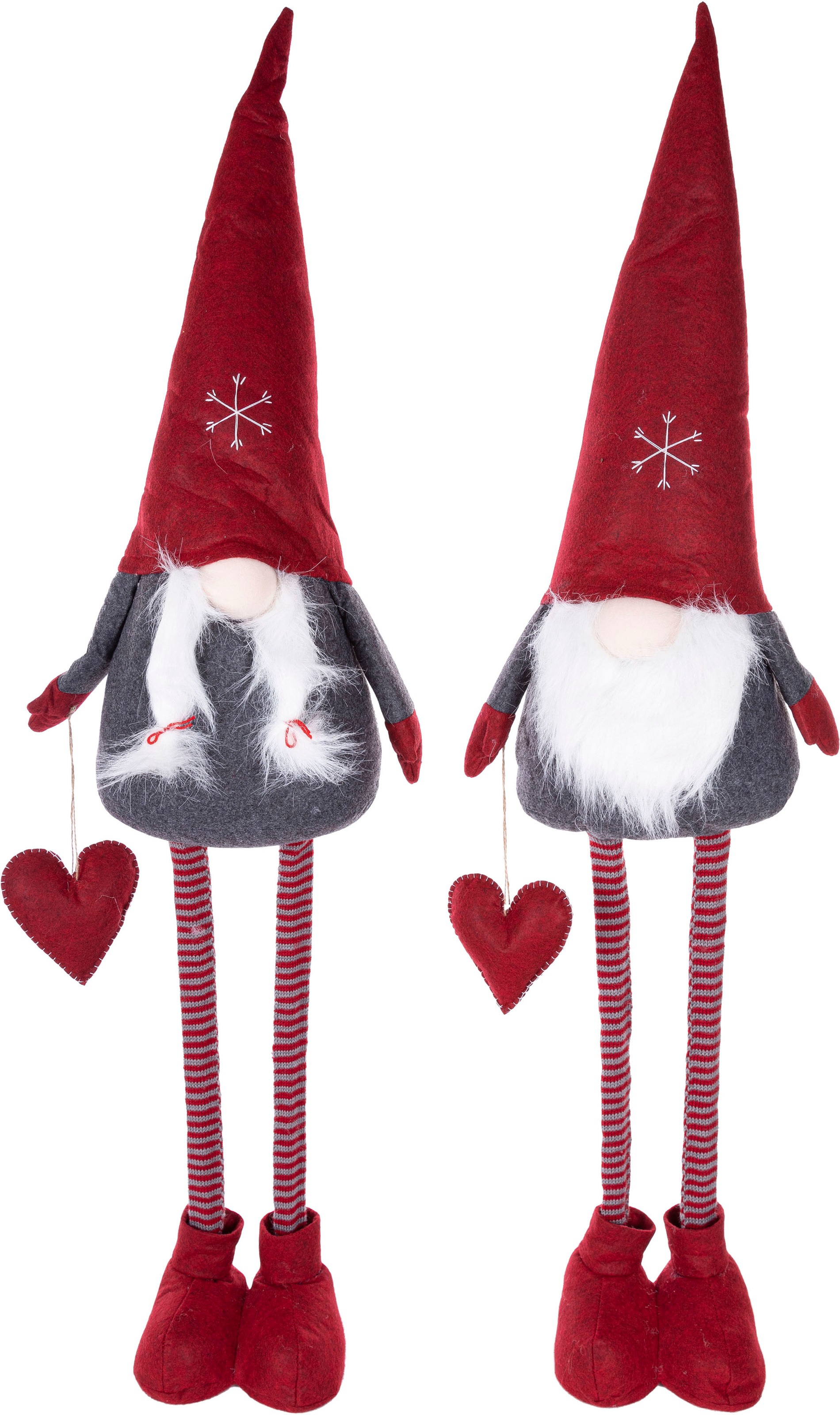Myflair Möbel & Accessoires Wichtel »Weihnachtswichtelfrau mit Ausziehbeinen«, Dekofigur, Weihnachtsdeko, Höhe max. ca. 125 cm