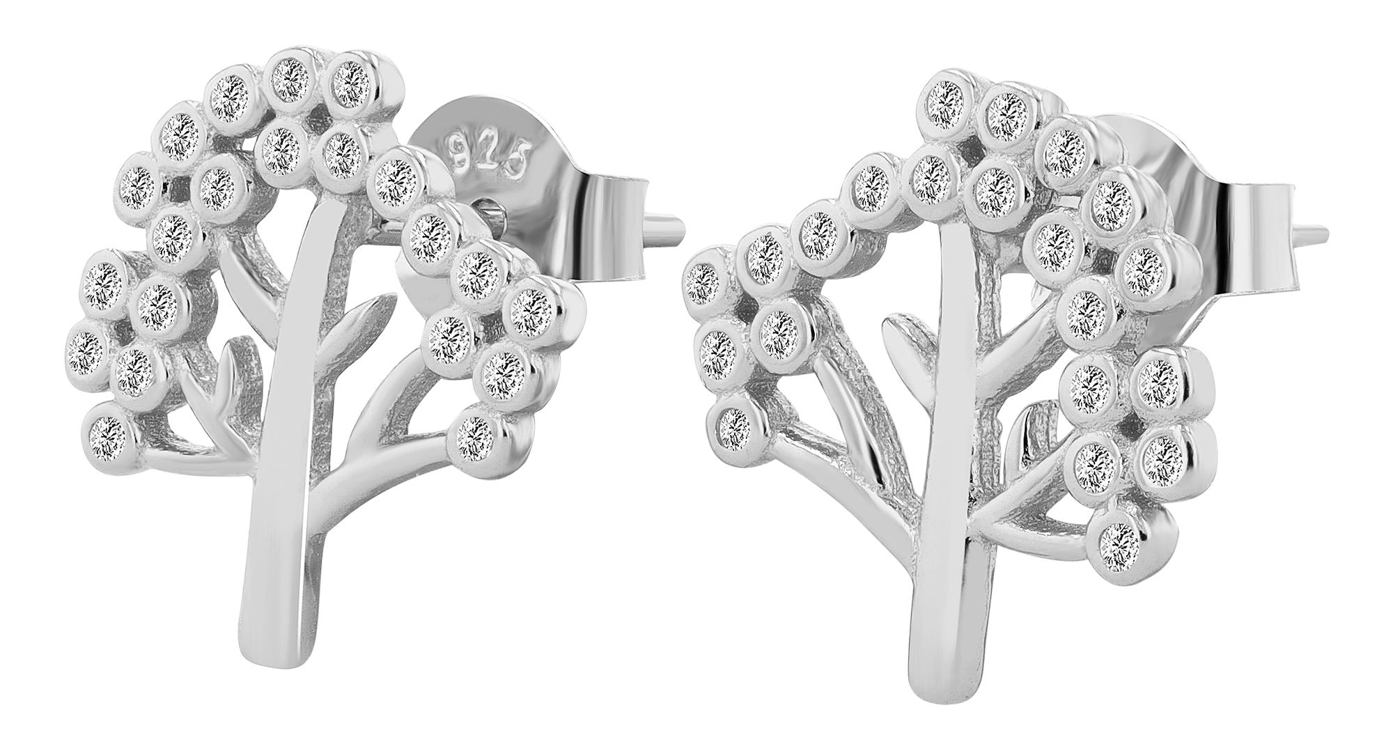 Adelia´s Paar Ohrstecker »Damen Ohrringe ¿ Ohrstecker Lebensbaum aus 925 Silber«