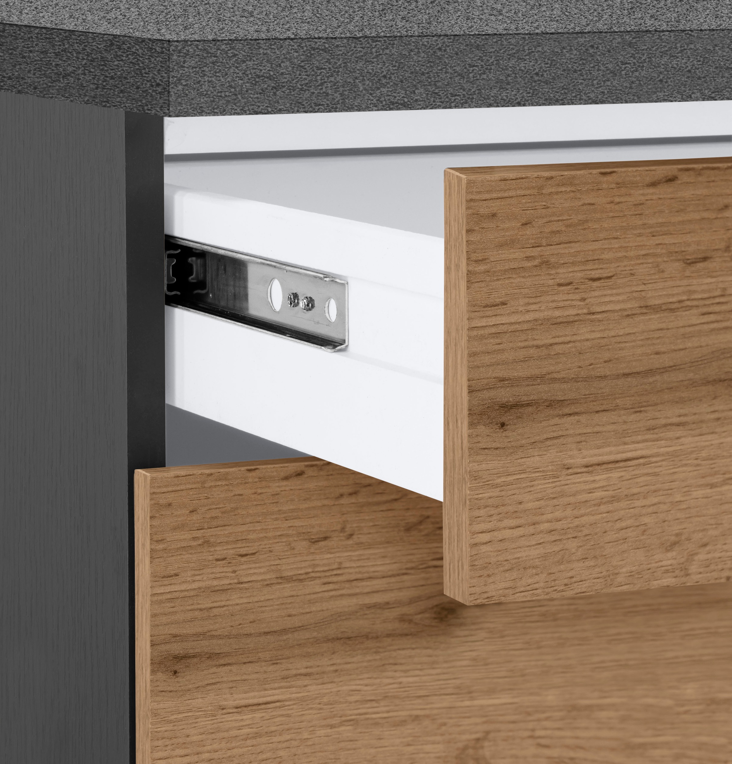 KOCHSTATION Küchenzeile »KS-Colmar« mit E-Geräten, Breite 270 cm