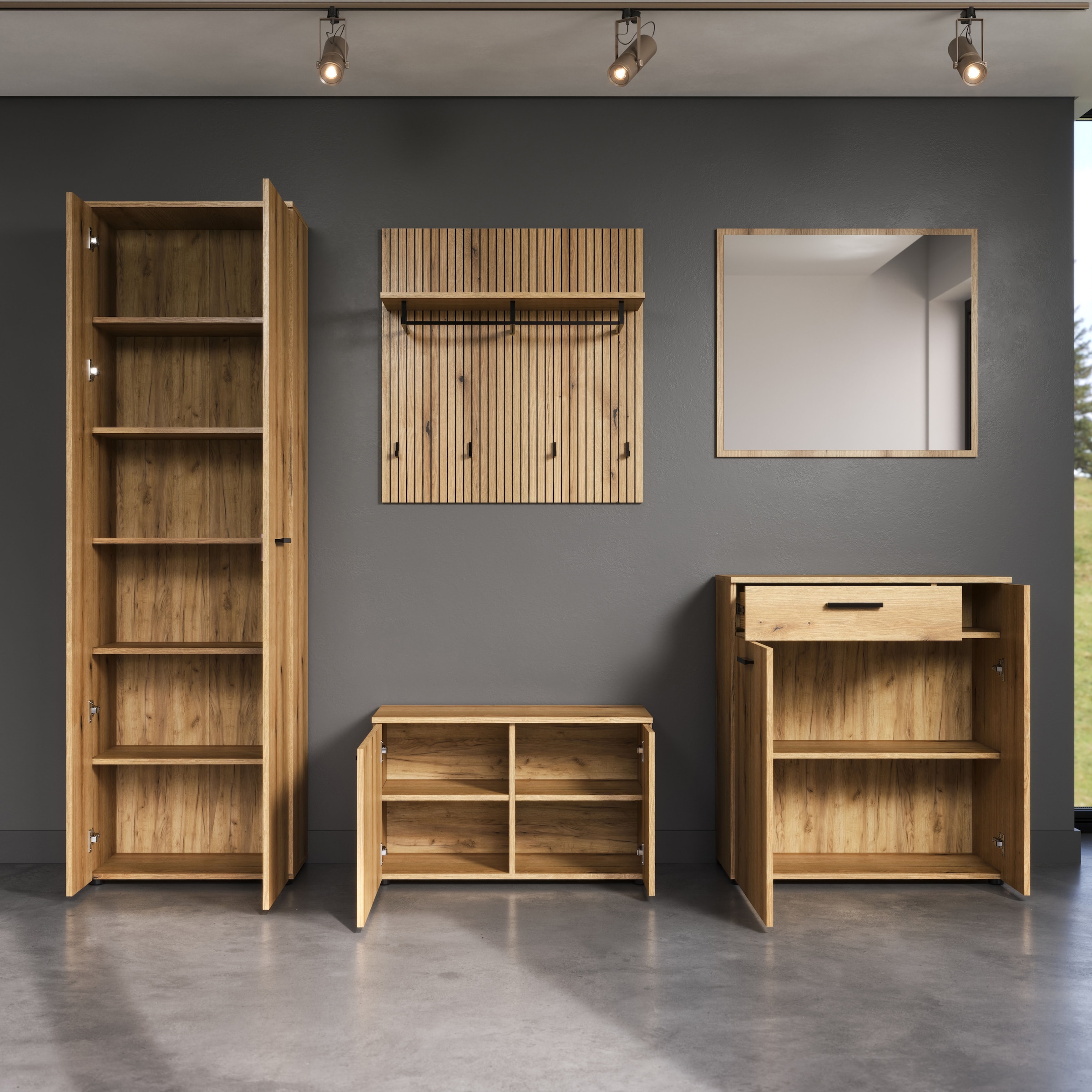 Home affaire Garderoben-Set »Amrum« Komplett-Set, 5 Stk. tlg.